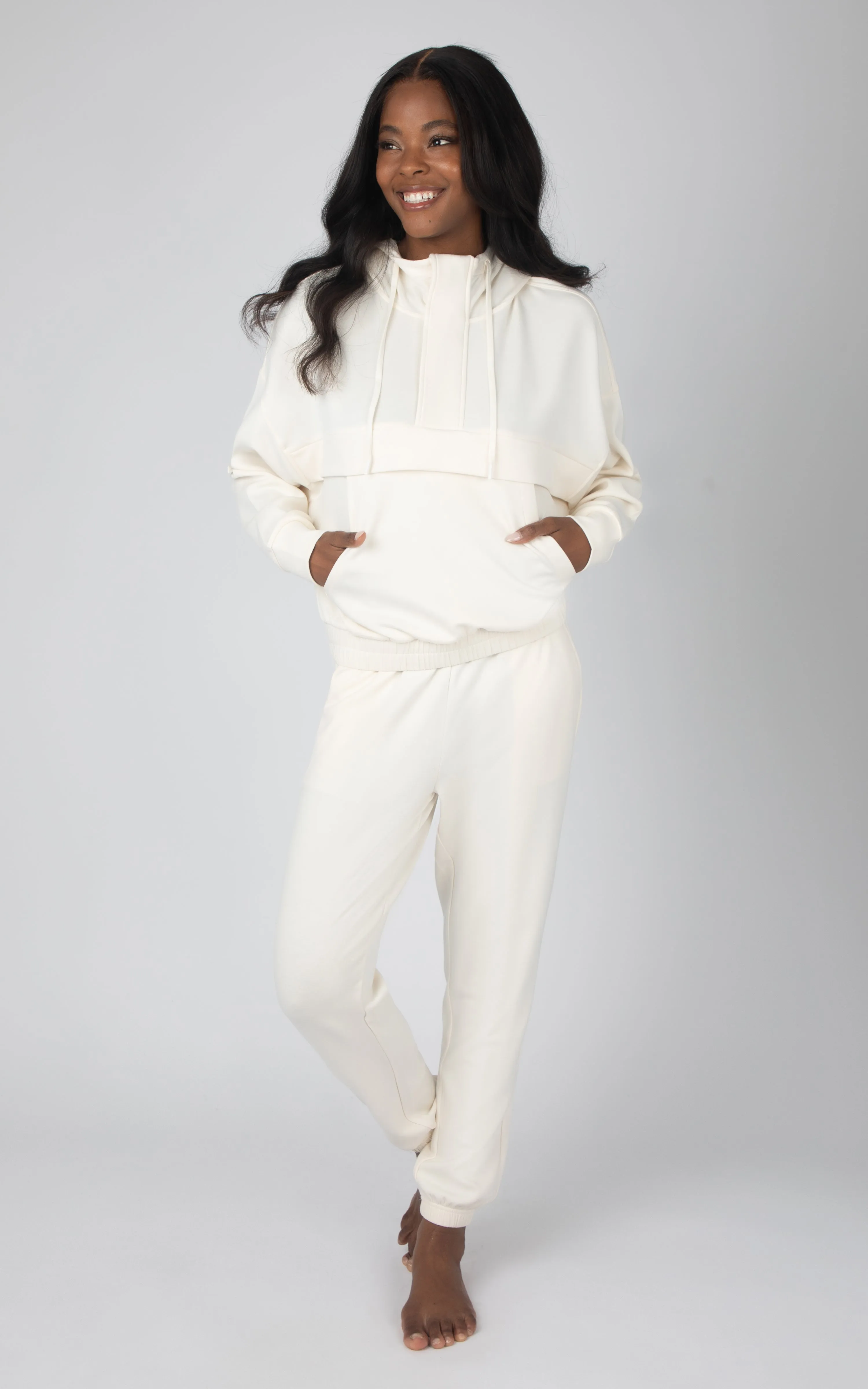 2 PC Softlite Hoodie Half Zip and Jogger Set