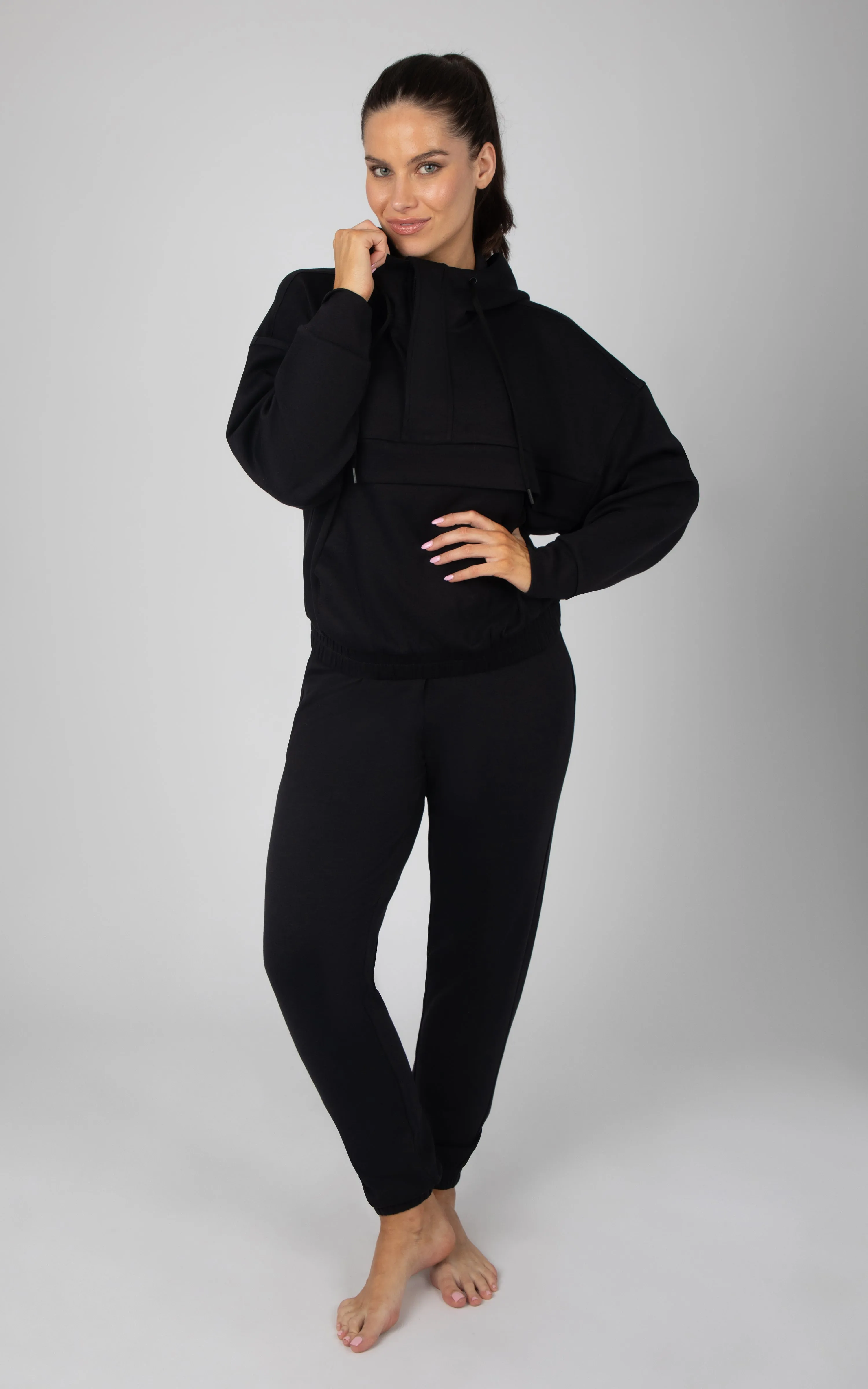 2 PC Softlite Hoodie Half Zip and Jogger Set