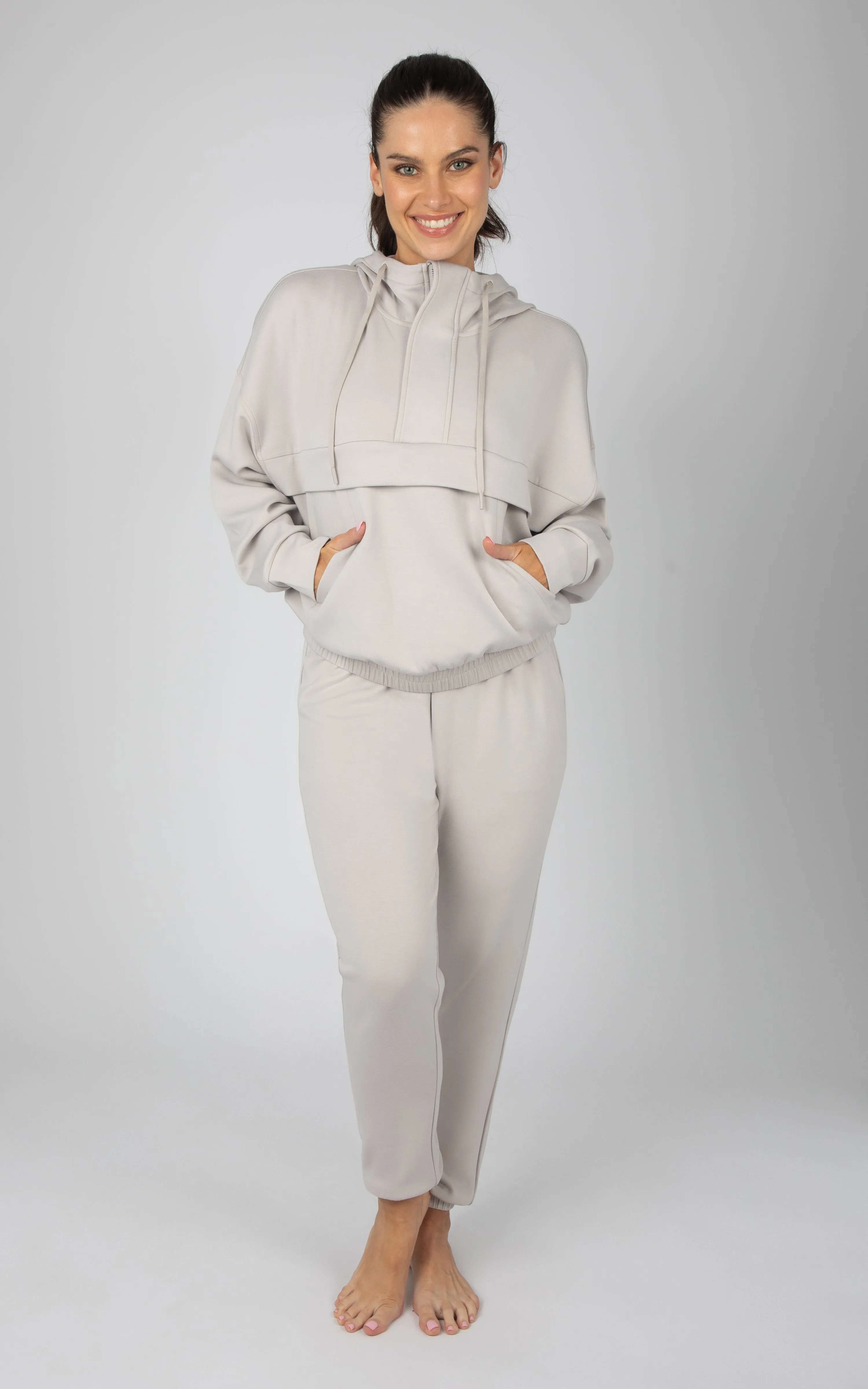 2 PC Softlite Hoodie Half Zip and Jogger Set
