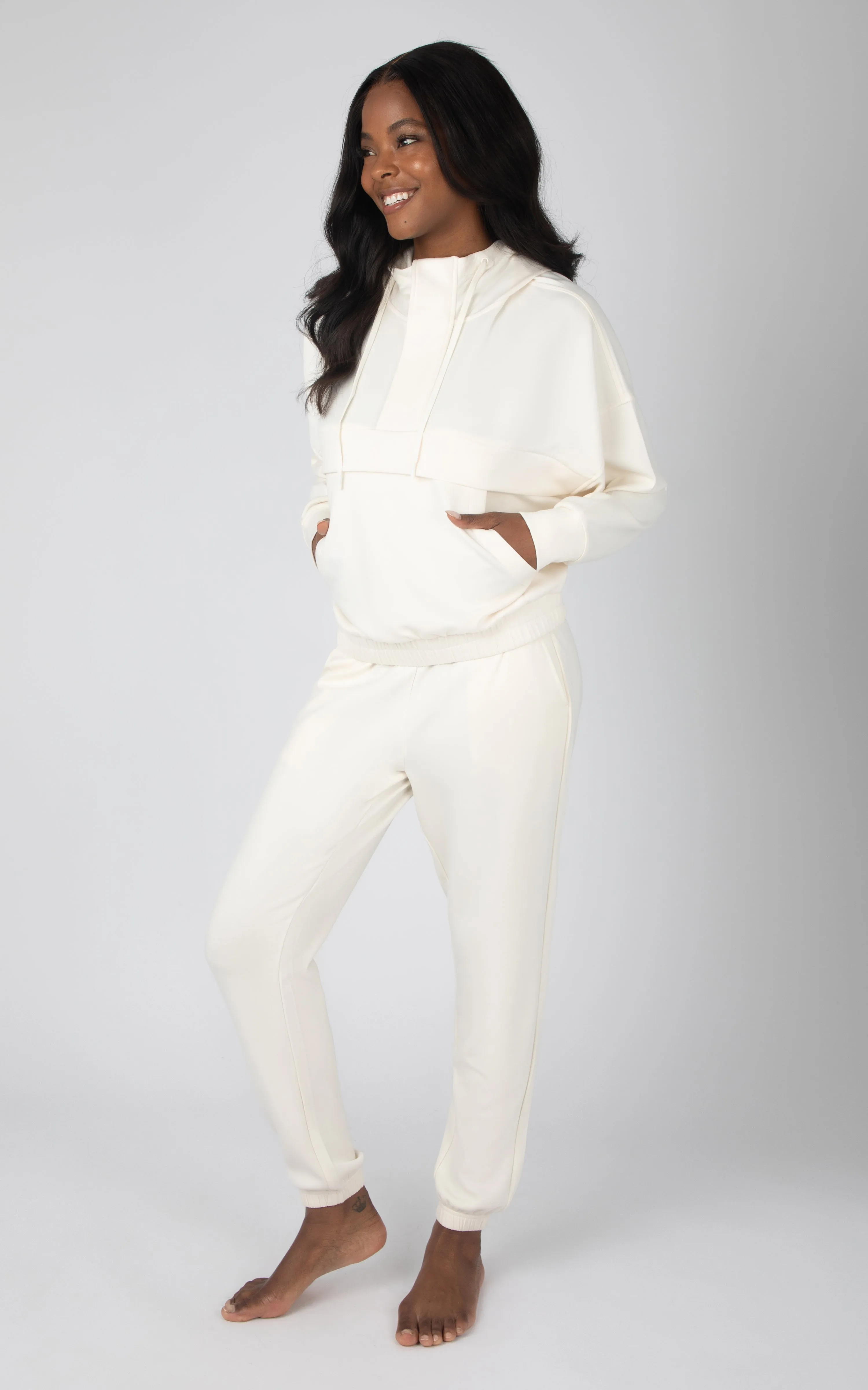 2 PC Softlite Hoodie Half Zip and Jogger Set