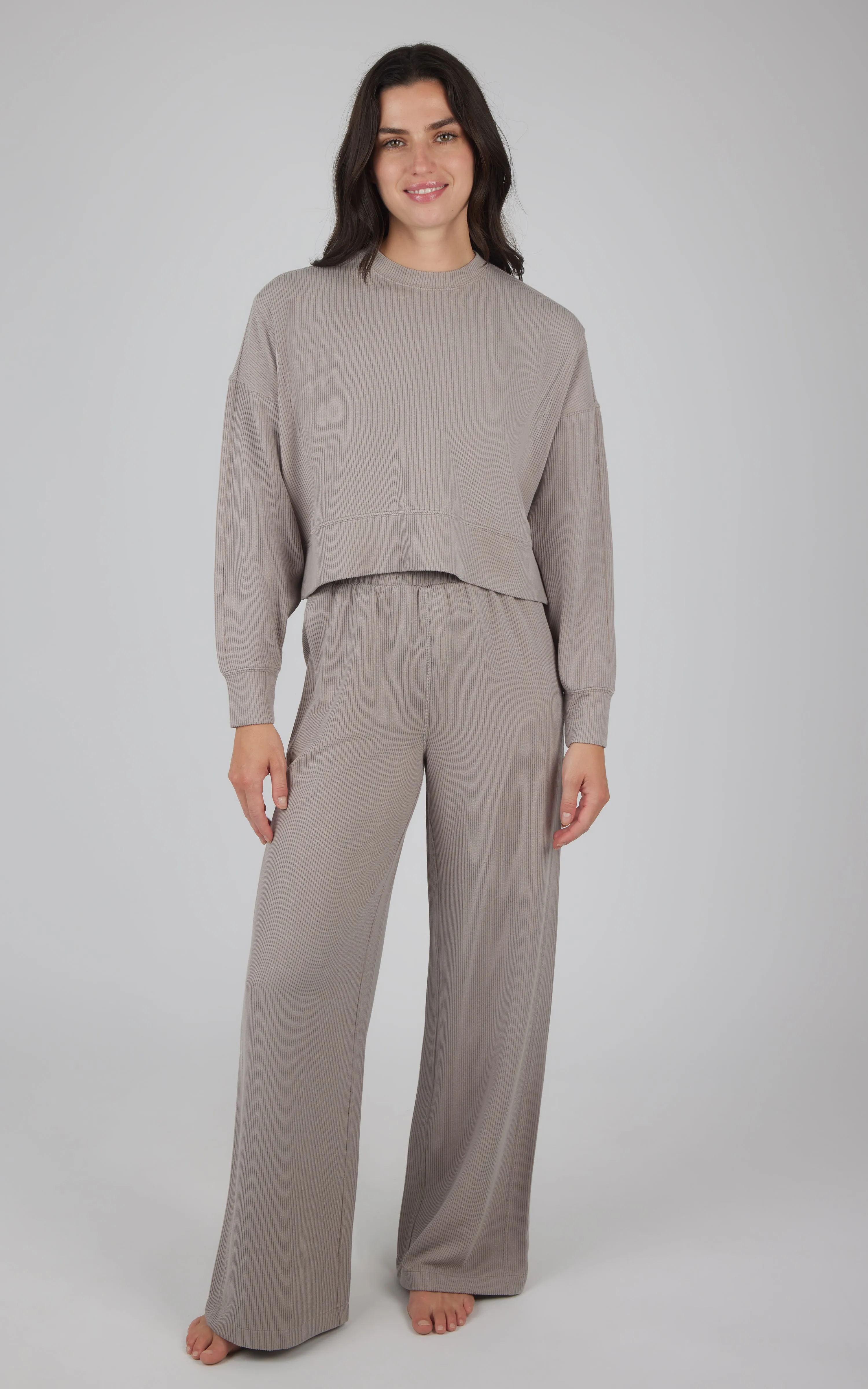 2 PC Softlite Ribbed Pullover and Pant Set