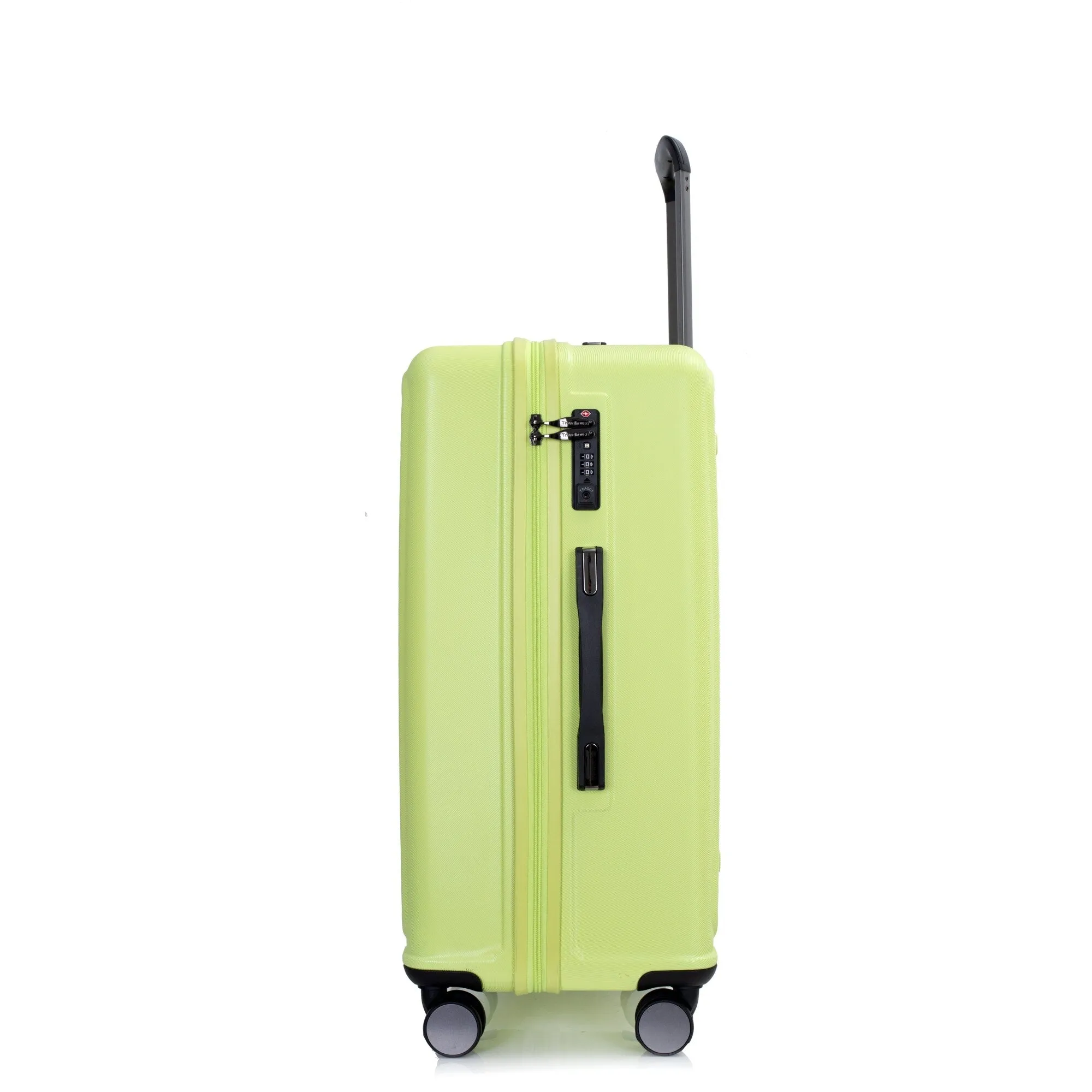 3 Piece Set Lightweight Suitcase for Long Travel, Hardside Carry On Luggage w/ 2 Hooks and 360° Double spinner wheels