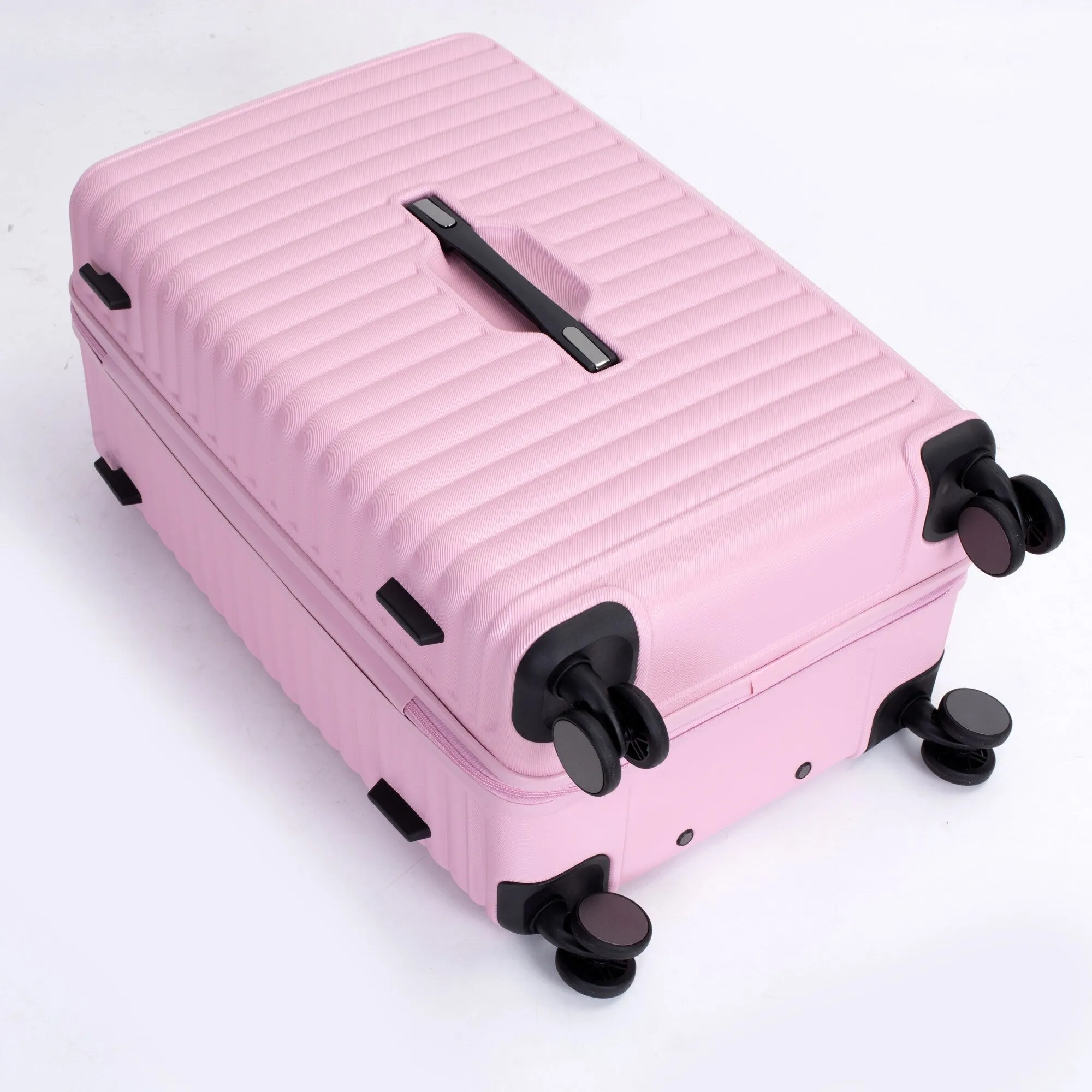 3 Piece Set Lightweight Suitcase for Long Travel, Hardside Carry On Luggage w/ 2 Hooks and 360° Double spinner wheels