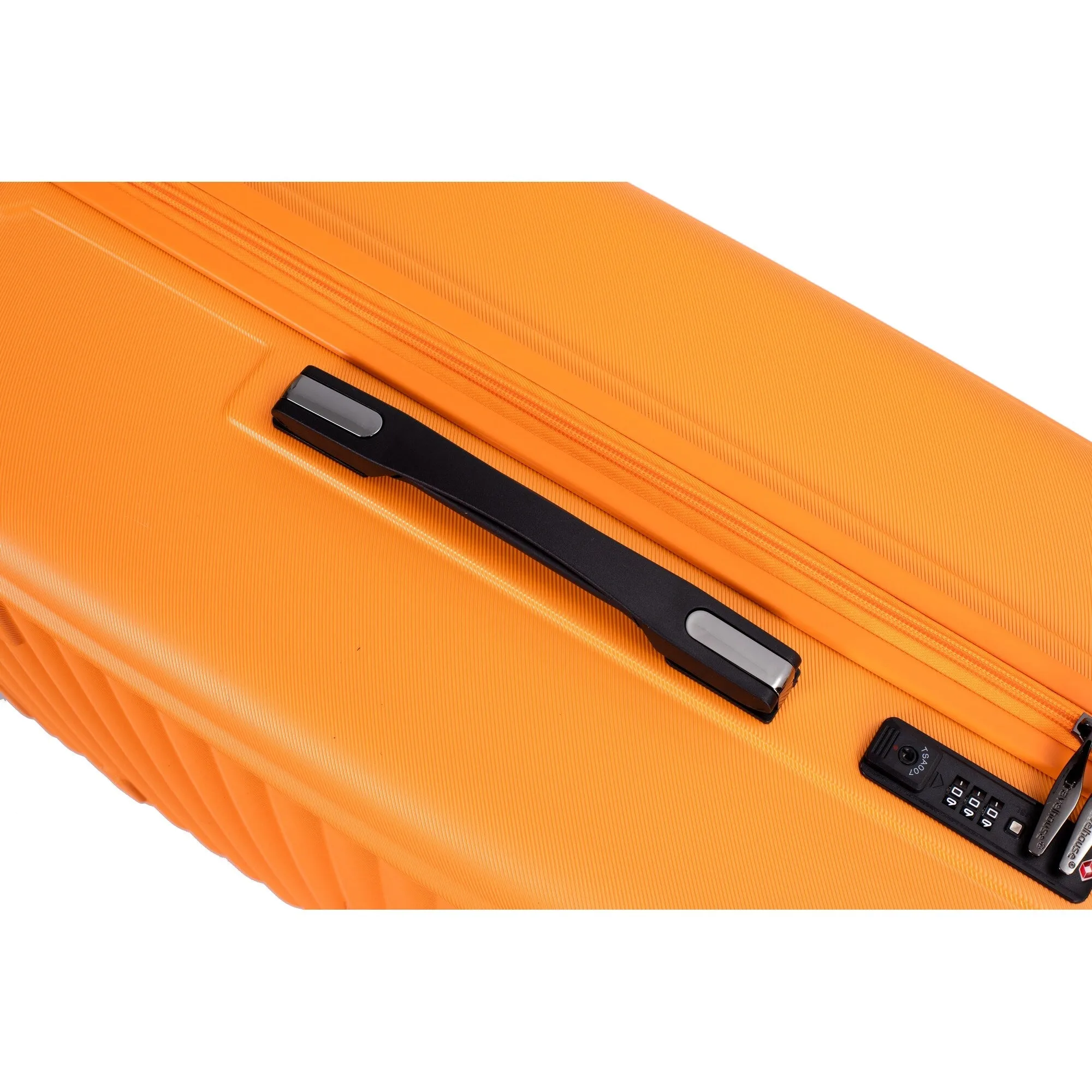 3 Piece Set Lightweight Suitcase for Long Travel, Hardside Carry On Luggage w/ 2 Hooks and 360° Double spinner wheels