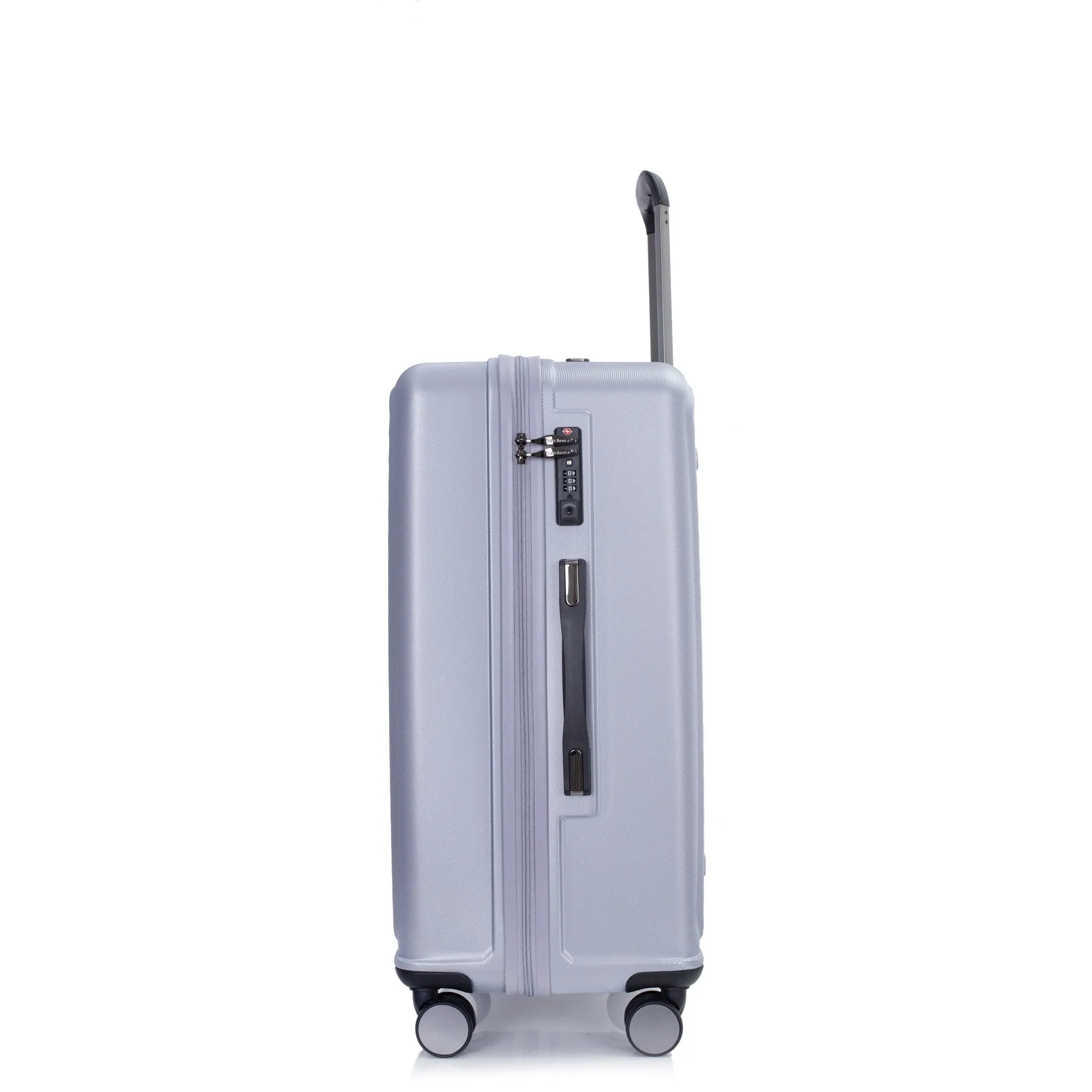 3 Piece Set Lightweight Suitcase for Long Travel, Hardside Carry On Luggage w/ 2 Hooks and 360° Double spinner wheels