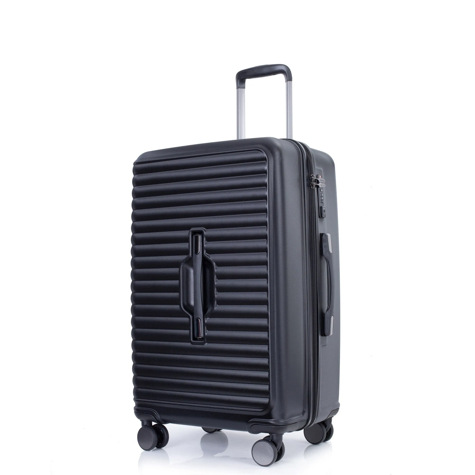 3 Piece Set Lightweight Suitcase for Long Travel, Hardside Carry On Luggage w/ 2 Hooks and 360° Double spinner wheels