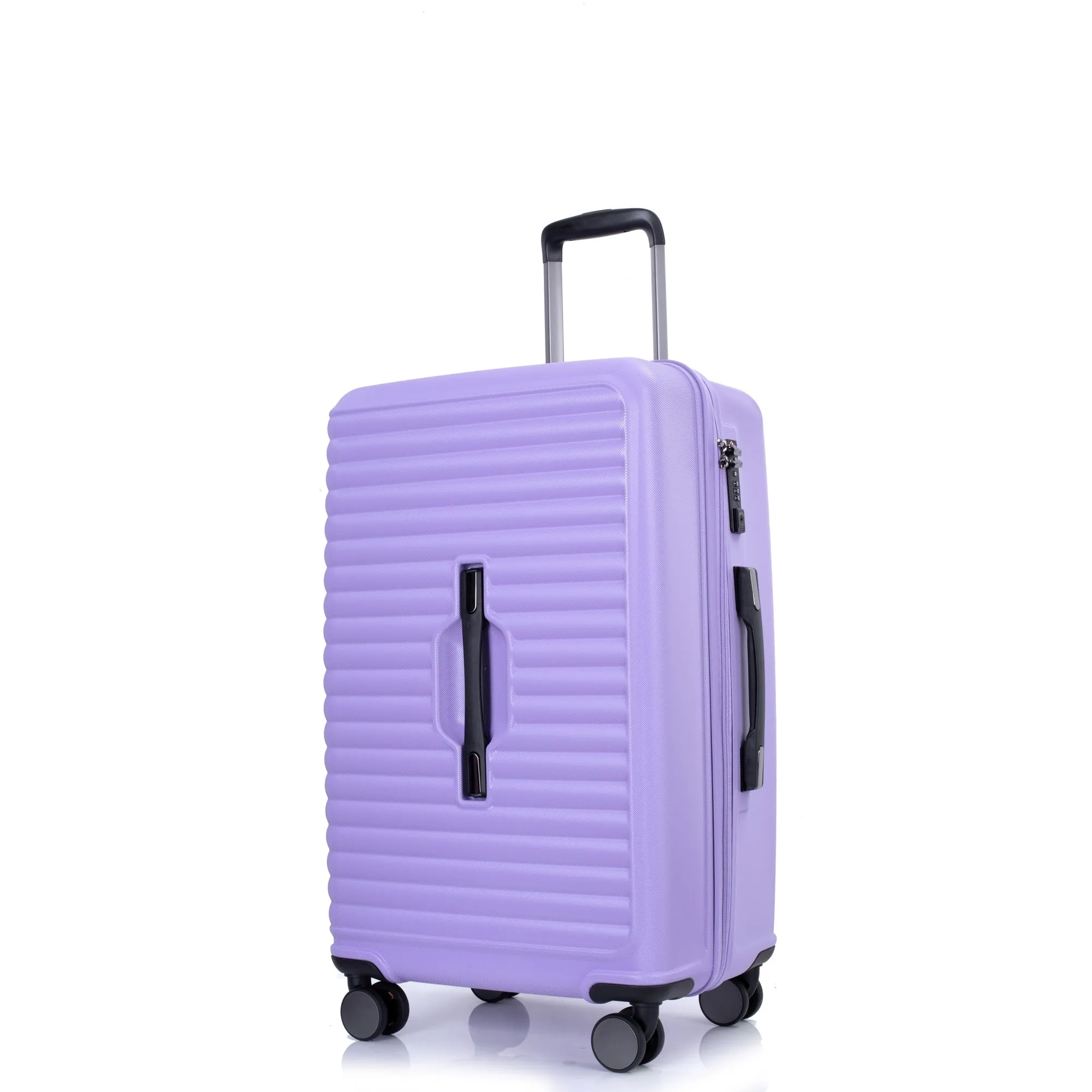 3 Piece Set Lightweight Suitcase for Long Travel, Hardside Carry On Luggage w/ 2 Hooks and 360° Double spinner wheels