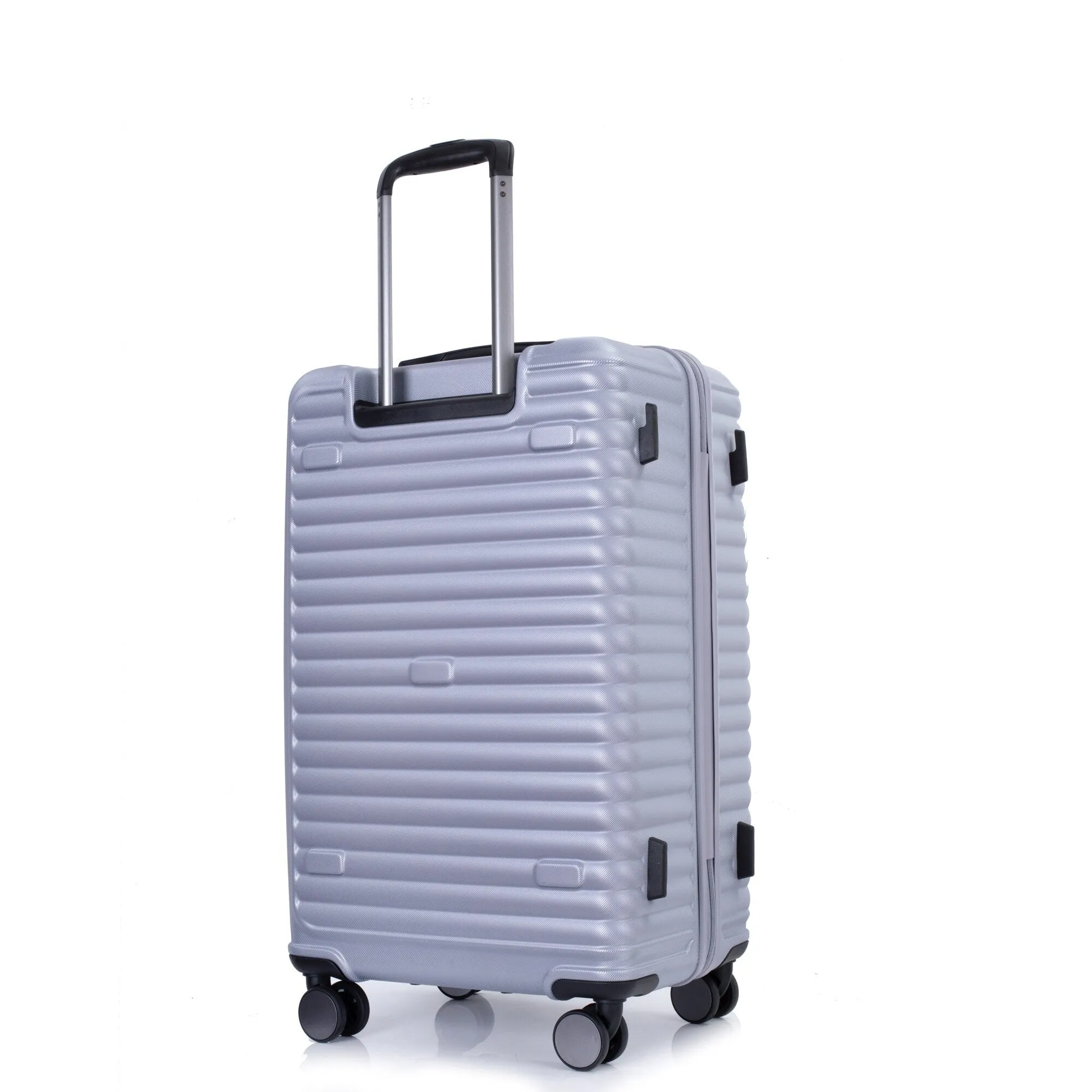 3 Piece Set Lightweight Suitcase for Long Travel, Hardside Carry On Luggage w/ 2 Hooks and 360° Double spinner wheels