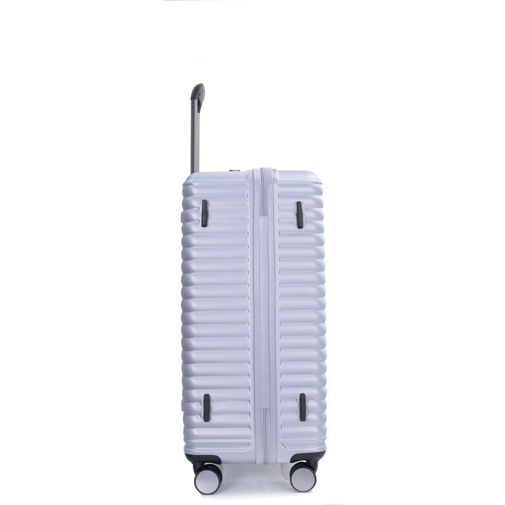 3 Piece Set Lightweight Suitcase for Long Travel, Hardside Carry On Luggage w/ 2 Hooks and 360° Double spinner wheels