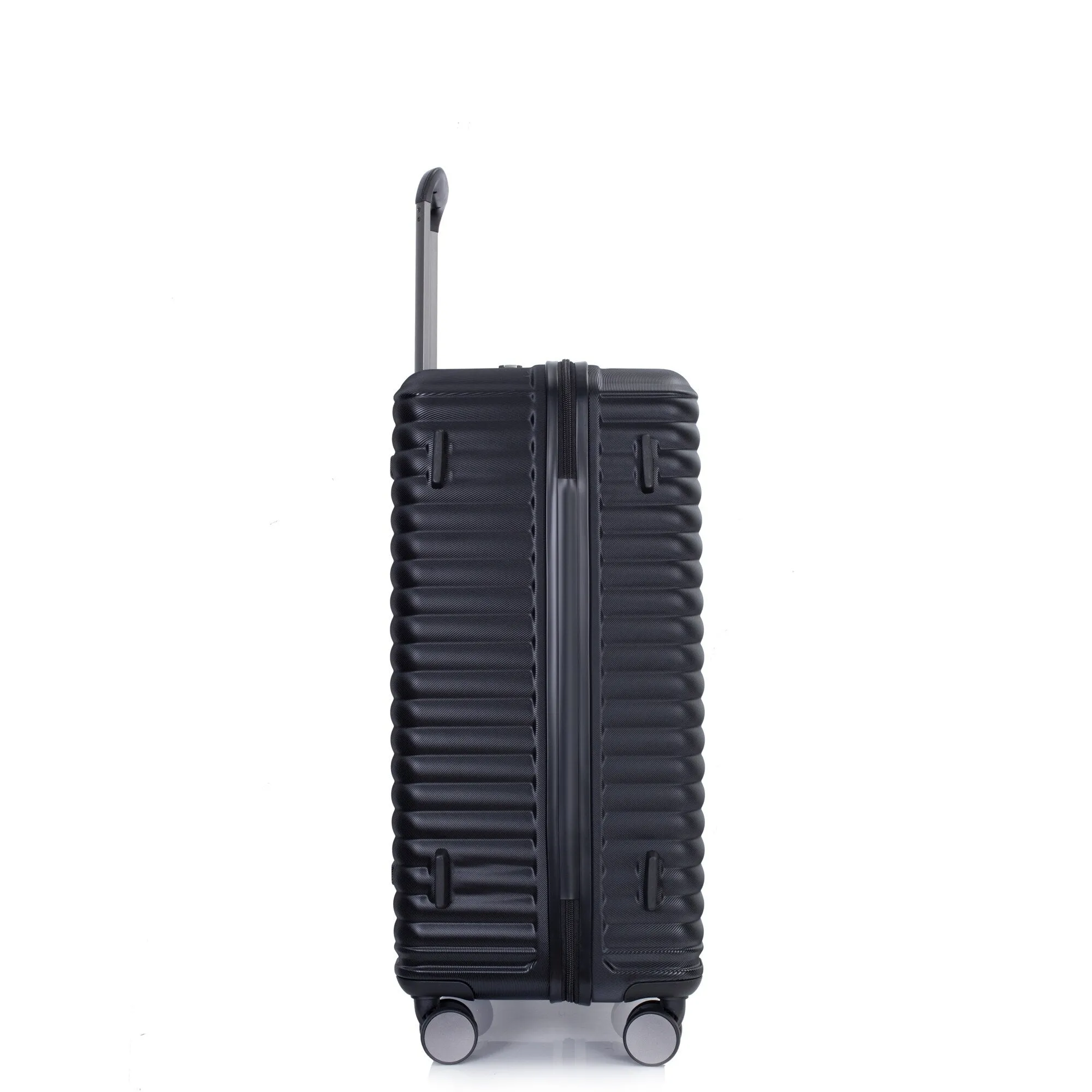 3 Piece Set Lightweight Suitcase for Long Travel, Hardside Carry On Luggage w/ 2 Hooks and 360° Double spinner wheels