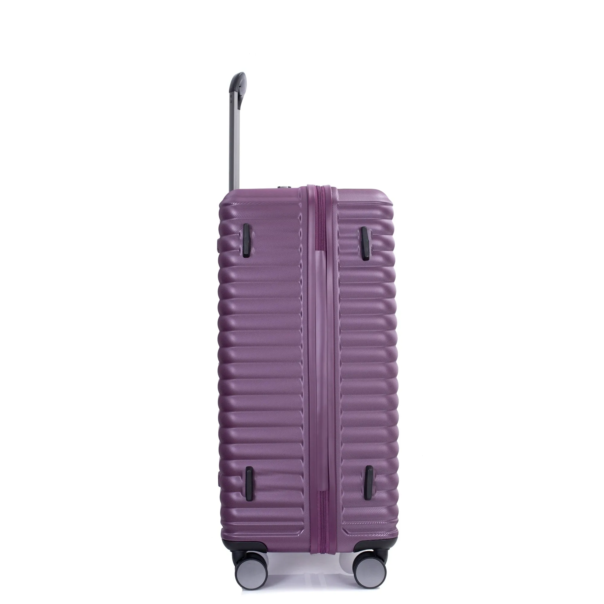 3 Piece Set Lightweight Suitcase for Long Travel, Hardside Carry On Luggage w/ 2 Hooks and 360° Double spinner wheels