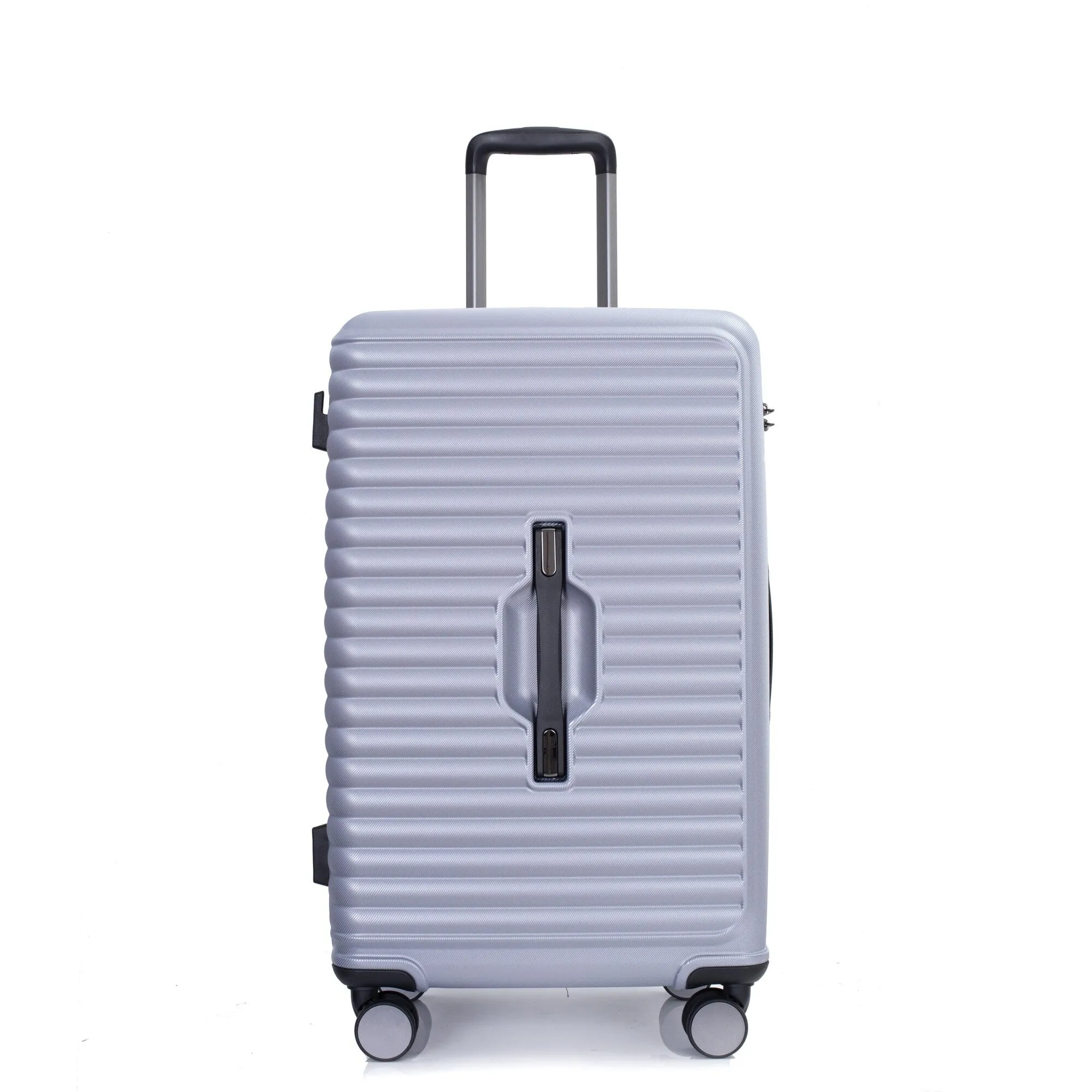 3 Piece Set Lightweight Suitcase for Long Travel, Hardside Carry On Luggage w/ 2 Hooks and 360° Double spinner wheels