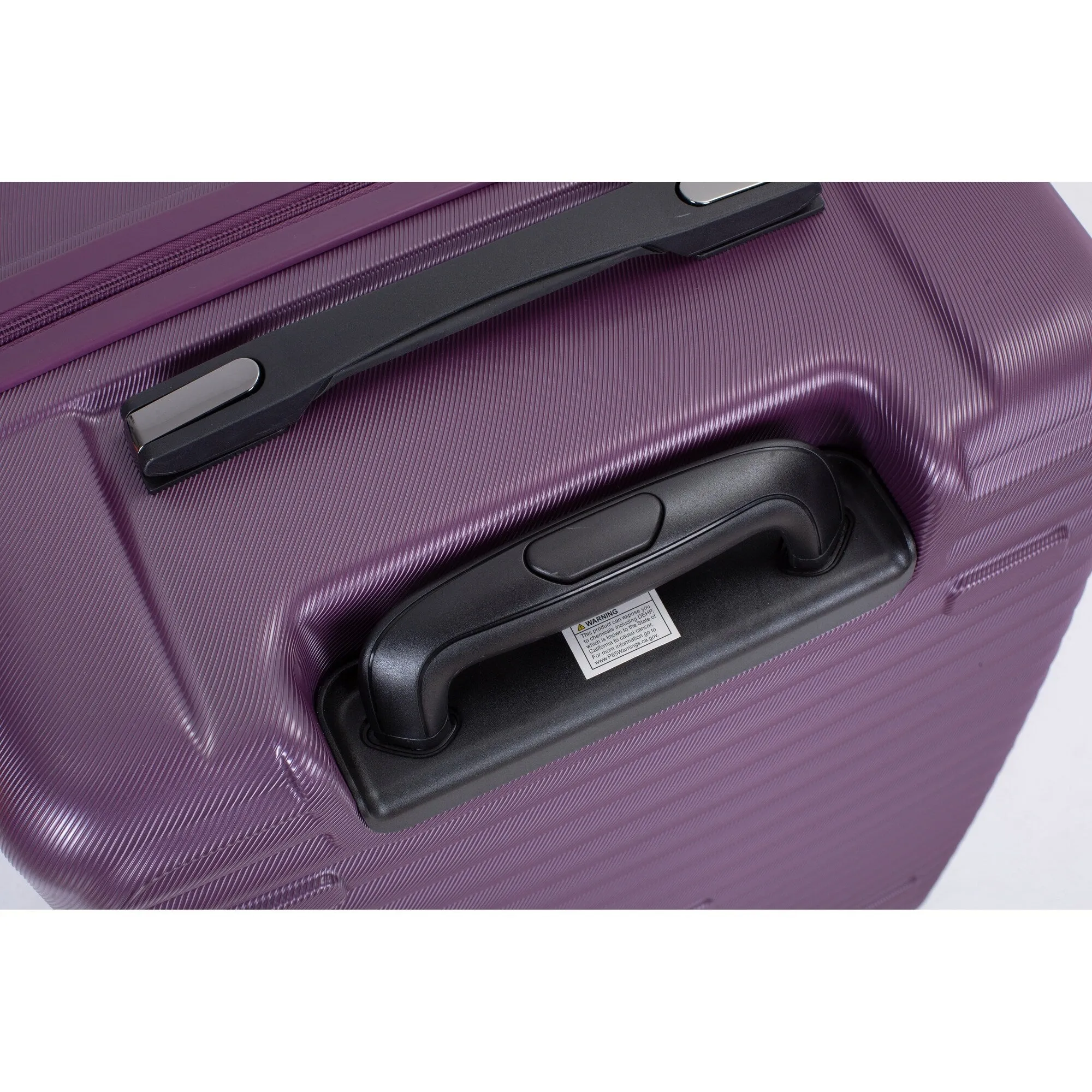 3 Piece Set Lightweight Suitcase for Long Travel, Hardside Carry On Luggage w/ 2 Hooks and 360° Double spinner wheels