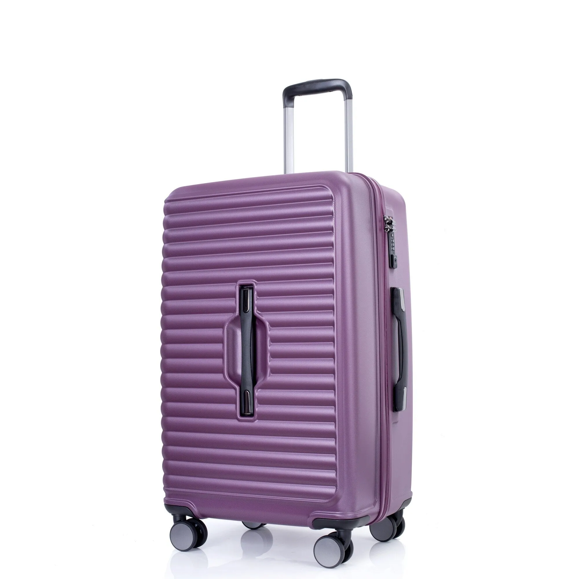 3 Piece Set Lightweight Suitcase for Long Travel, Hardside Carry On Luggage w/ 2 Hooks and 360° Double spinner wheels