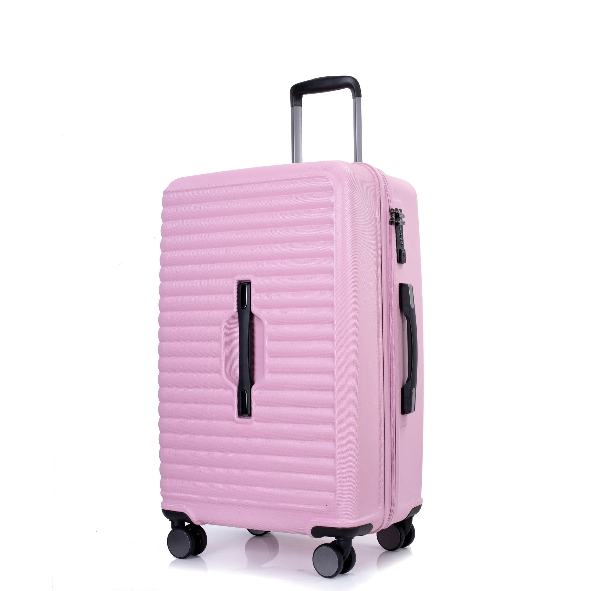3 Piece Set Lightweight Suitcase for Long Travel, Hardside Carry On Luggage w/ 2 Hooks and 360° Double spinner wheels