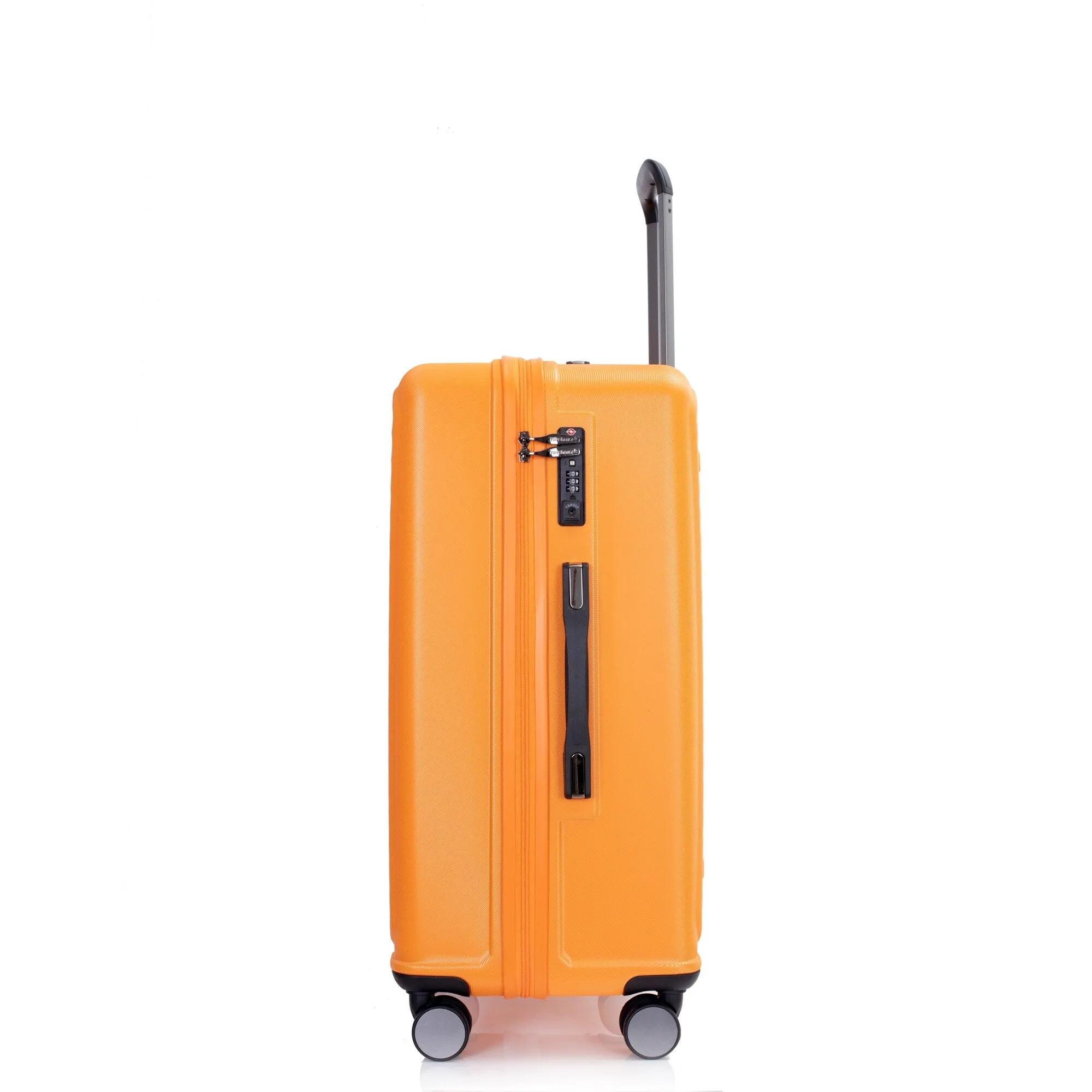 3 Piece Set Lightweight Suitcase for Long Travel, Hardside Carry On Luggage w/ 2 Hooks and 360° Double spinner wheels