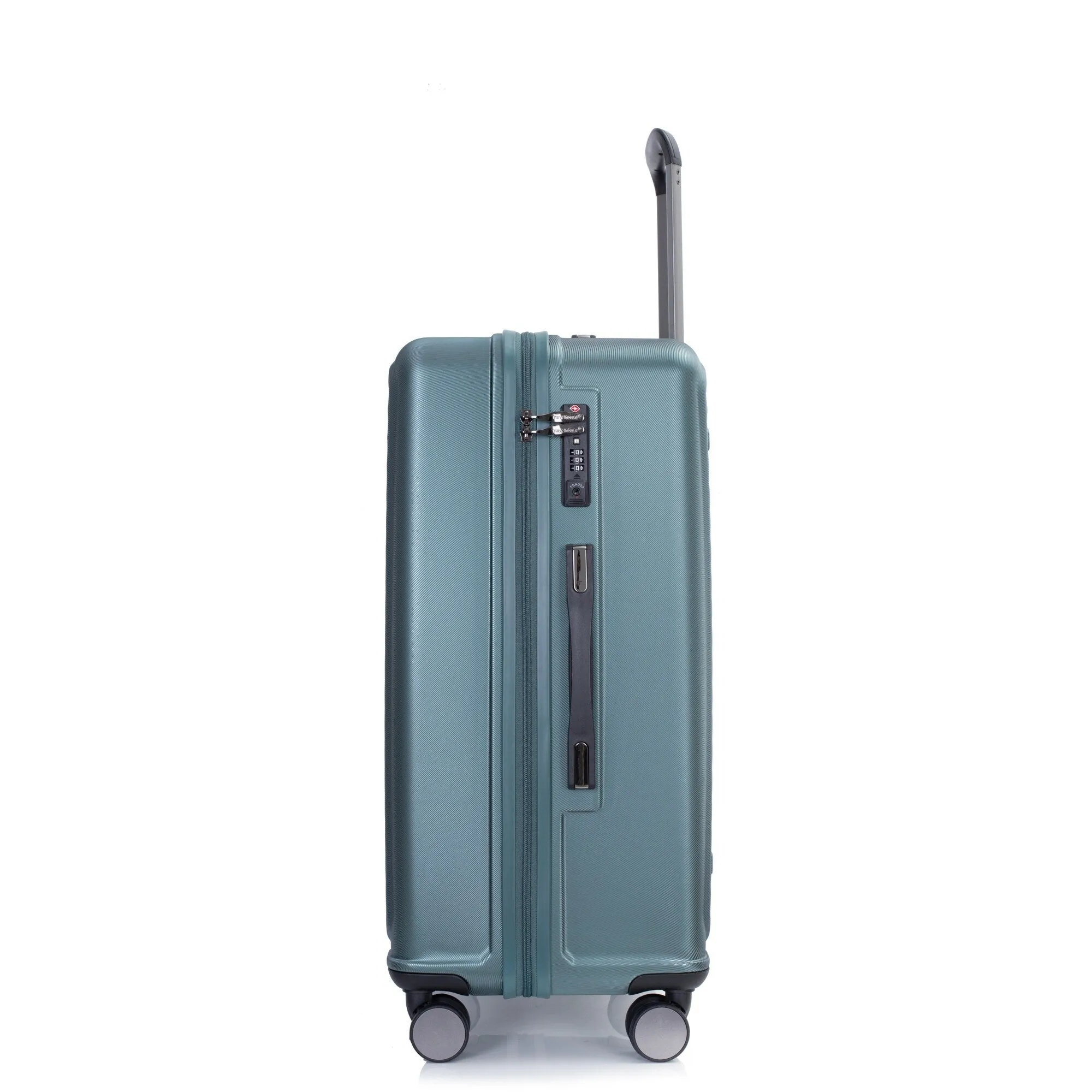 3 Piece Set Lightweight Suitcase for Long Travel, Hardside Carry On Luggage w/ 2 Hooks and 360° Double spinner wheels
