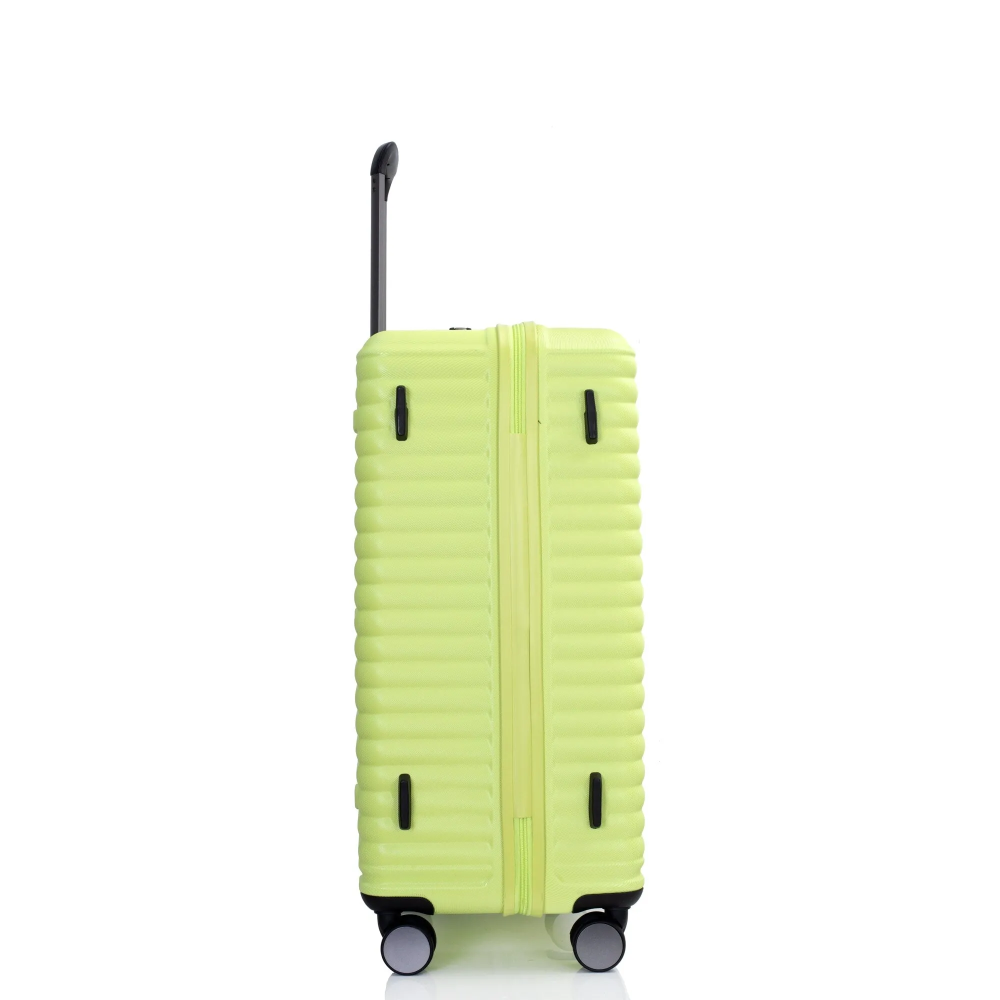 3 Piece Set Lightweight Suitcase for Long Travel, Hardside Carry On Luggage w/ 2 Hooks and 360° Double spinner wheels
