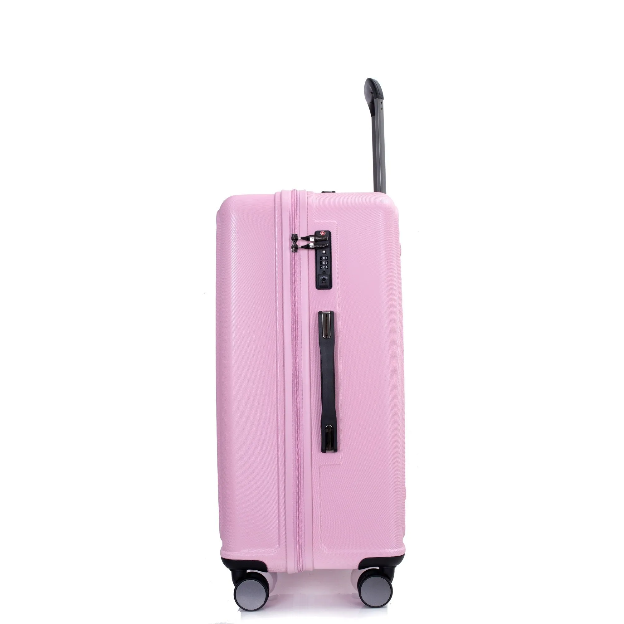 3 Piece Set Lightweight Suitcase for Long Travel, Hardside Carry On Luggage w/ 2 Hooks and 360° Double spinner wheels