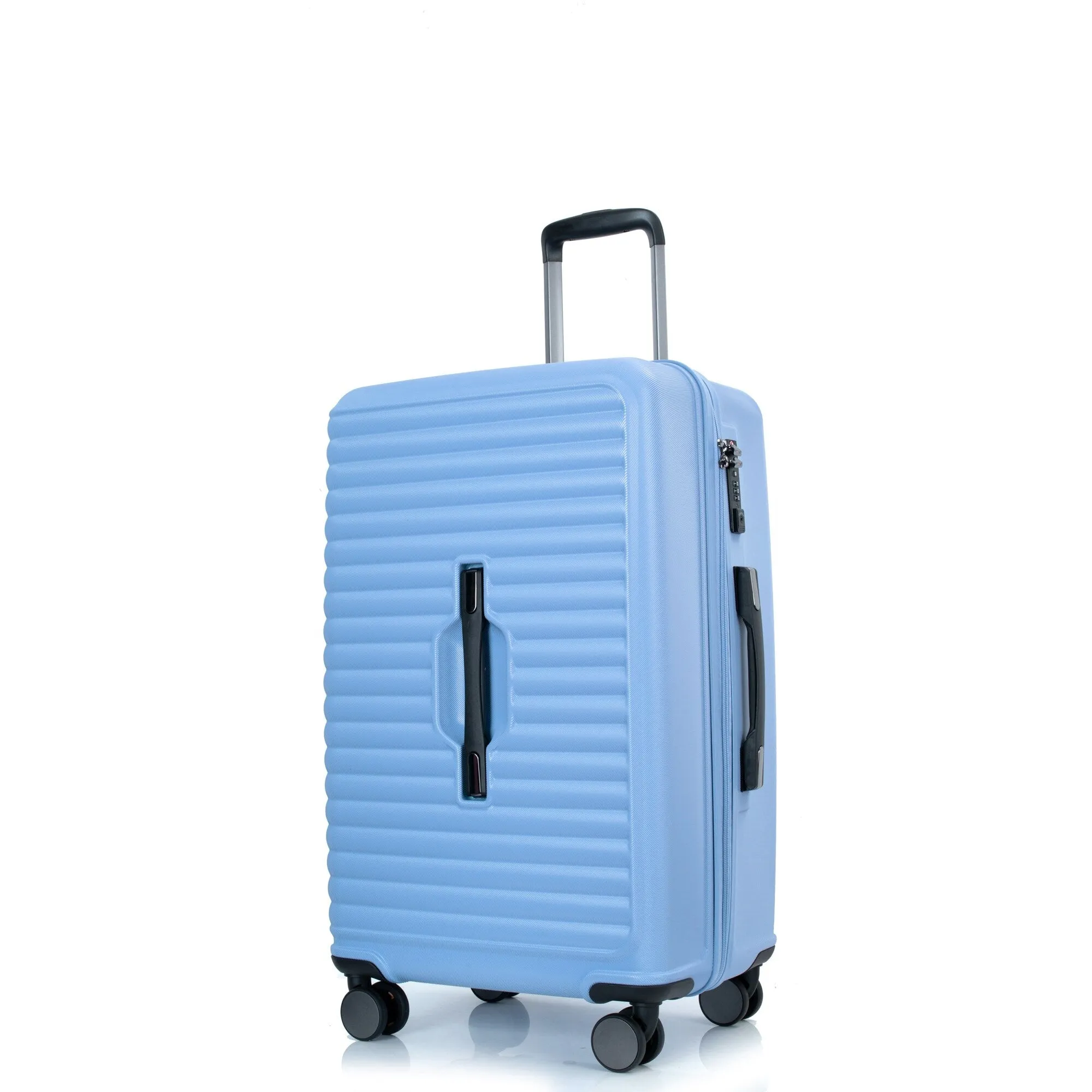 3 Piece Set Lightweight Suitcase for Long Travel, Hardside Carry On Luggage w/ 2 Hooks and 360° Double spinner wheels