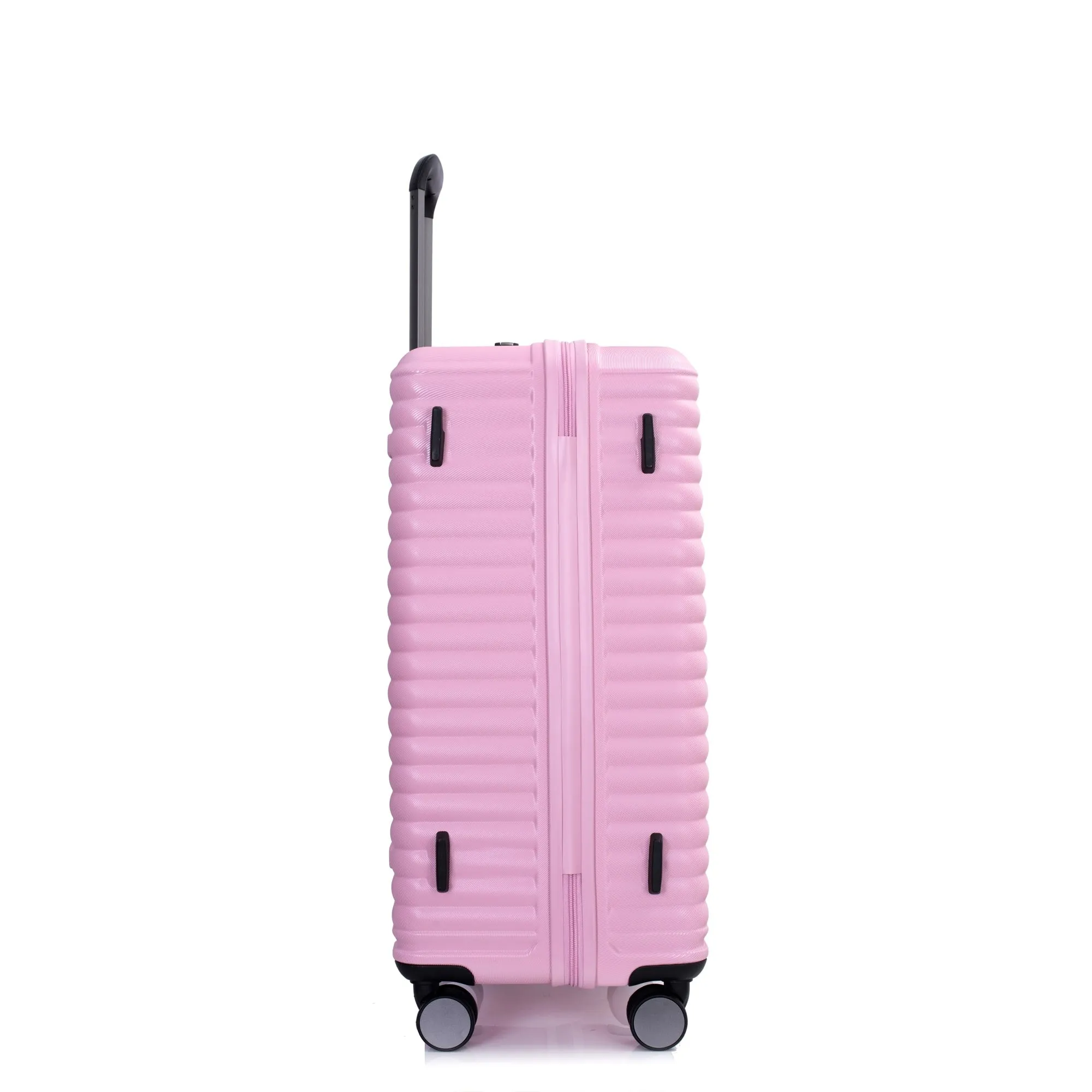 3 Piece Set Lightweight Suitcase for Long Travel, Hardside Carry On Luggage w/ 2 Hooks and 360° Double spinner wheels