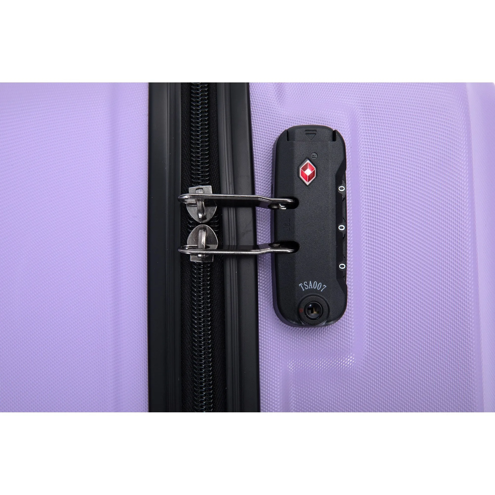 ABS 3 Piece Luggage Sets with Telescoping and Short Handles, Lightweight Suitcase with 2 Hooks and Spinner Wheels & TSA Lock