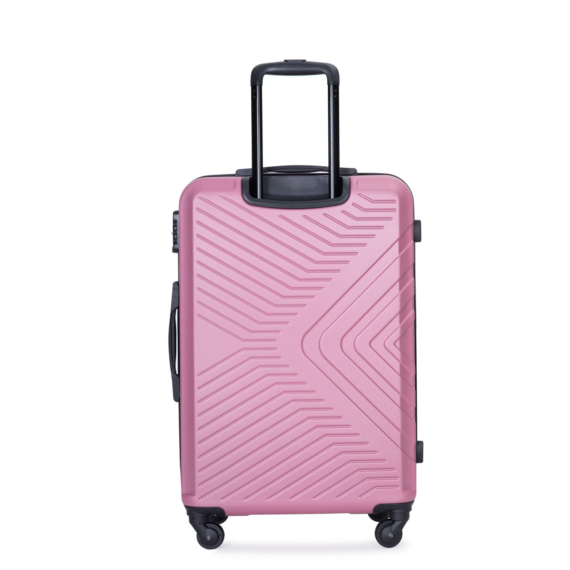 ABS 3 Piece Luggage Sets with Telescoping and Short Handles, Lightweight Suitcase with 2 Hooks and Spinner Wheels & TSA Lock