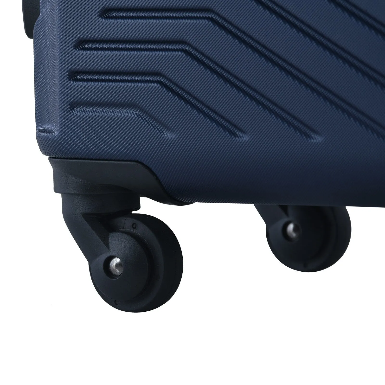ABS 3 Piece Luggage Sets with Telescoping and Short Handles, Lightweight Suitcase with 2 Hooks and Spinner Wheels & TSA Lock