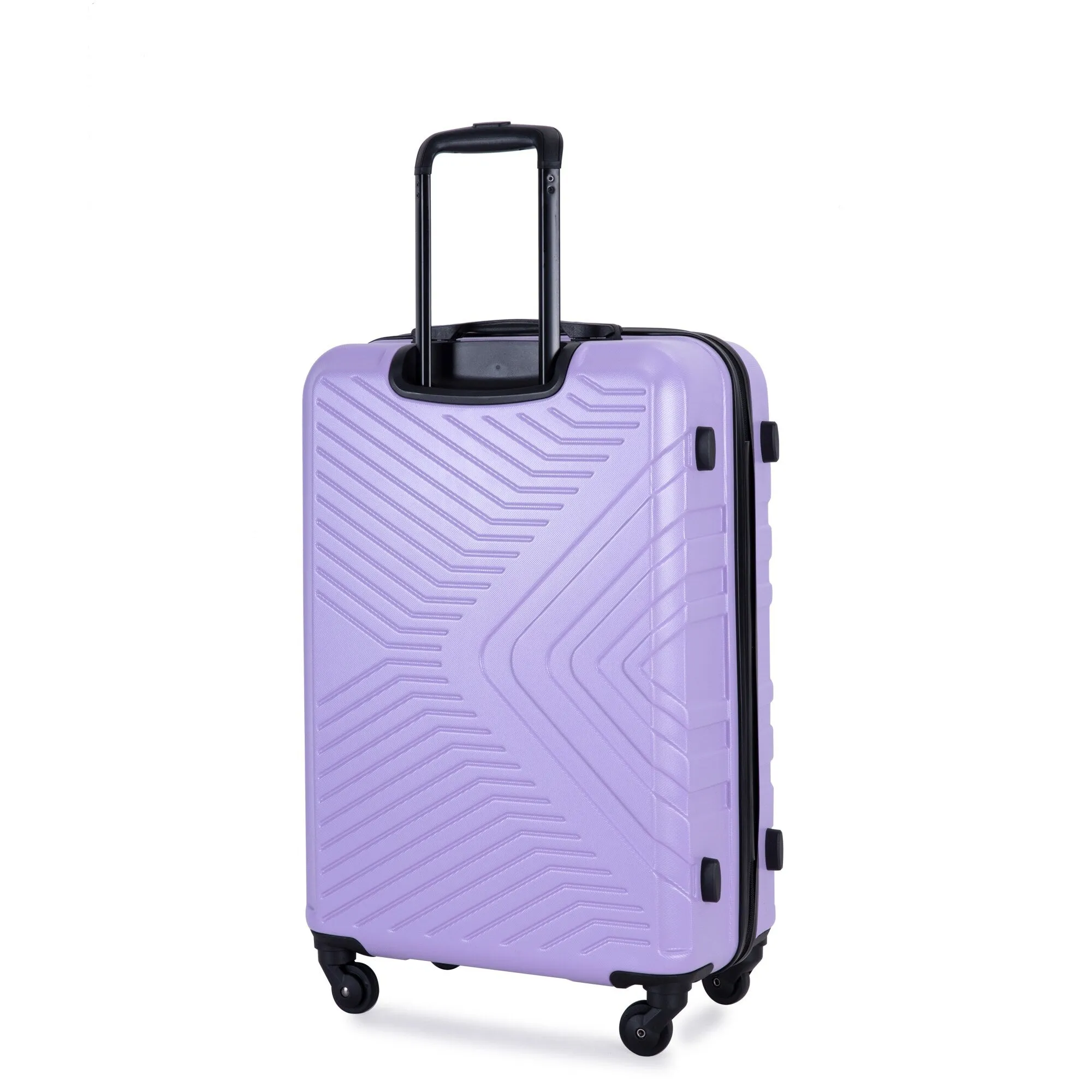 ABS 3 Piece Luggage Sets with Telescoping and Short Handles, Lightweight Suitcase with 2 Hooks and Spinner Wheels & TSA Lock