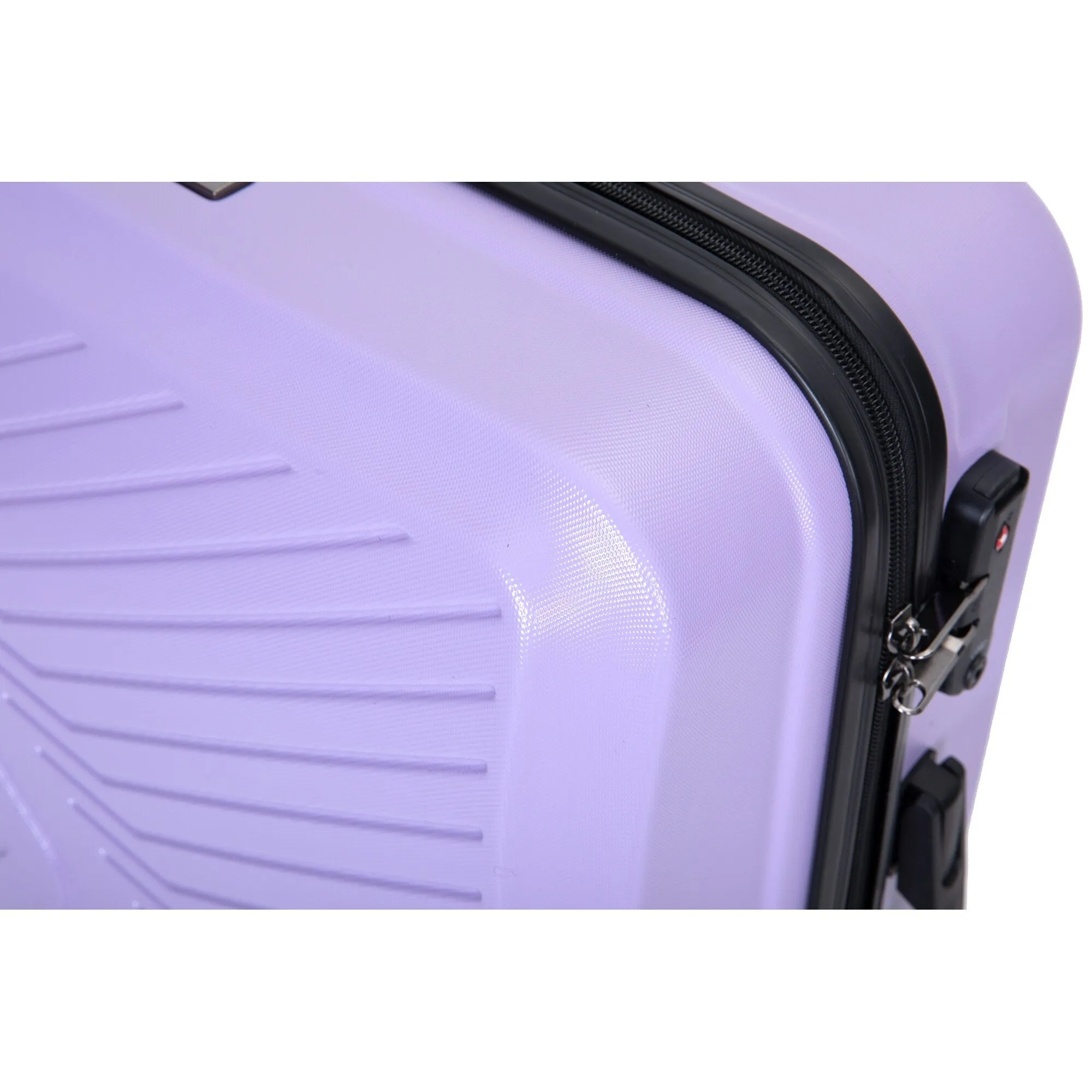 ABS 3 Piece Luggage Sets with Telescoping and Short Handles, Lightweight Suitcase with 2 Hooks and Spinner Wheels & TSA Lock