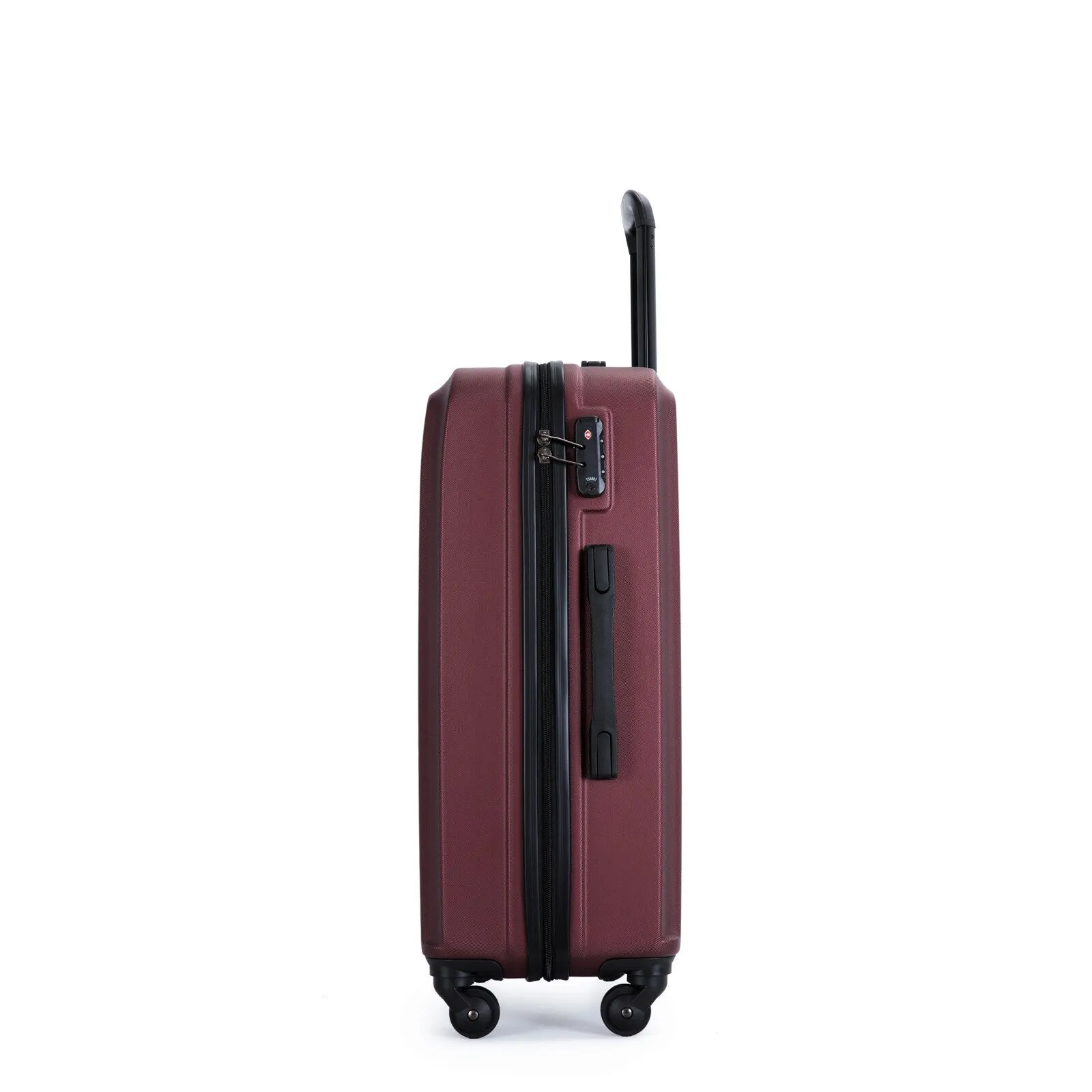 ABS 3 Piece Luggage Sets with Telescoping and Short Handles, Lightweight Suitcase with 2 Hooks and Spinner Wheels & TSA Lock