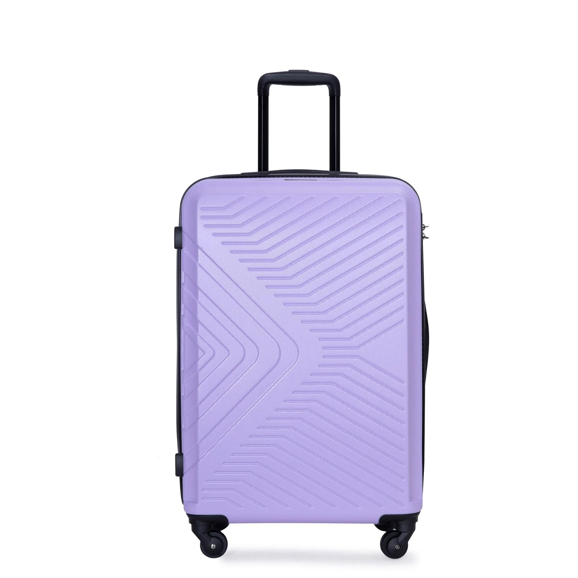 ABS 3 Piece Luggage Sets with Telescoping and Short Handles, Lightweight Suitcase with 2 Hooks and Spinner Wheels & TSA Lock