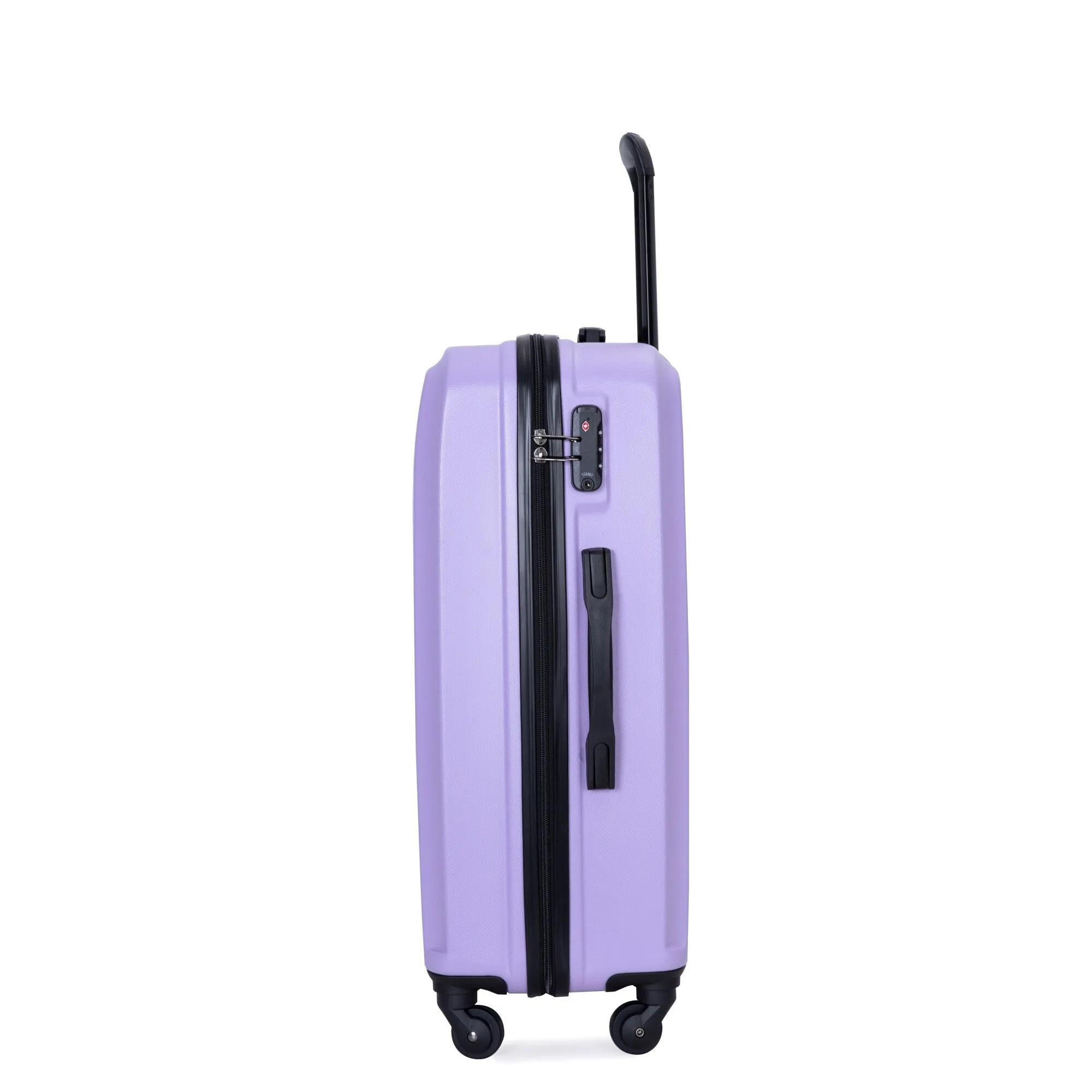 ABS 3 Piece Luggage Sets with Telescoping and Short Handles, Lightweight Suitcase with 2 Hooks and Spinner Wheels & TSA Lock