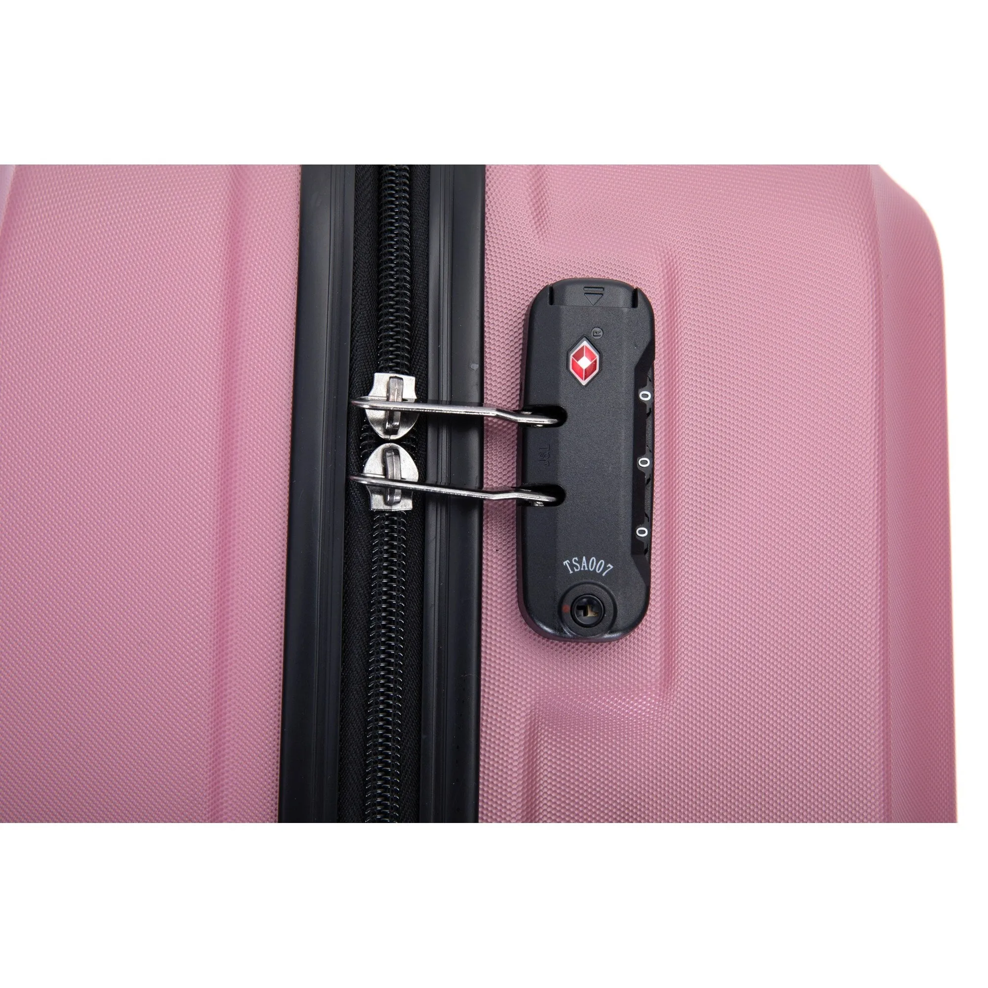 ABS 3 Piece Luggage Sets with Telescoping and Short Handles, Lightweight Suitcase with 2 Hooks and Spinner Wheels & TSA Lock