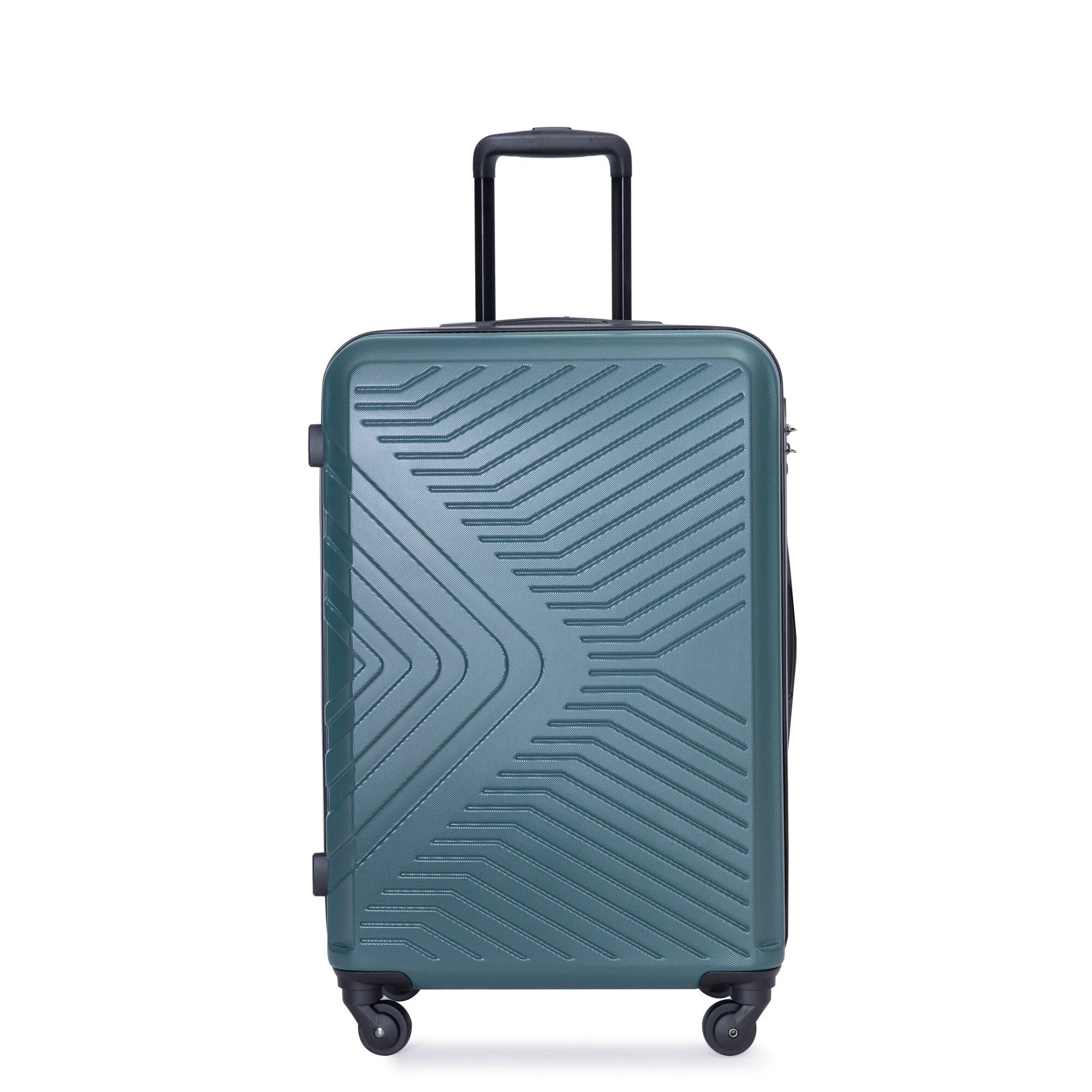 ABS 3 Piece Luggage Sets with Telescoping and Short Handles, Lightweight Suitcase with 2 Hooks and Spinner Wheels & TSA Lock