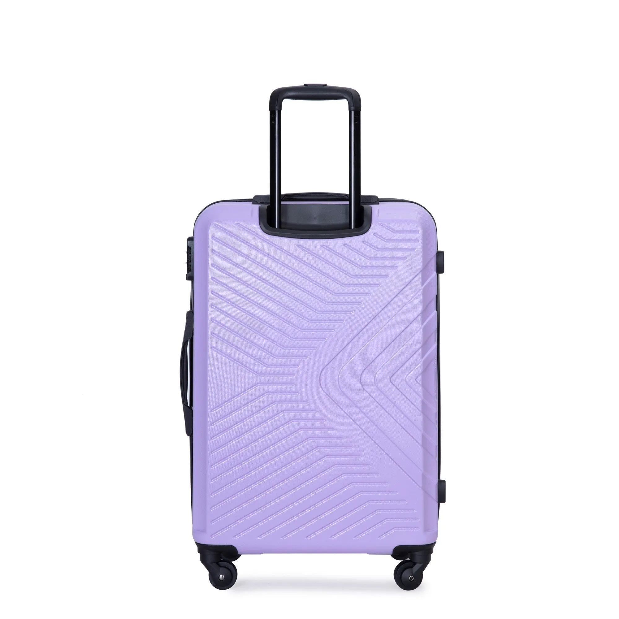 ABS 3 Piece Luggage Sets with Telescoping and Short Handles, Lightweight Suitcase with 2 Hooks and Spinner Wheels & TSA Lock