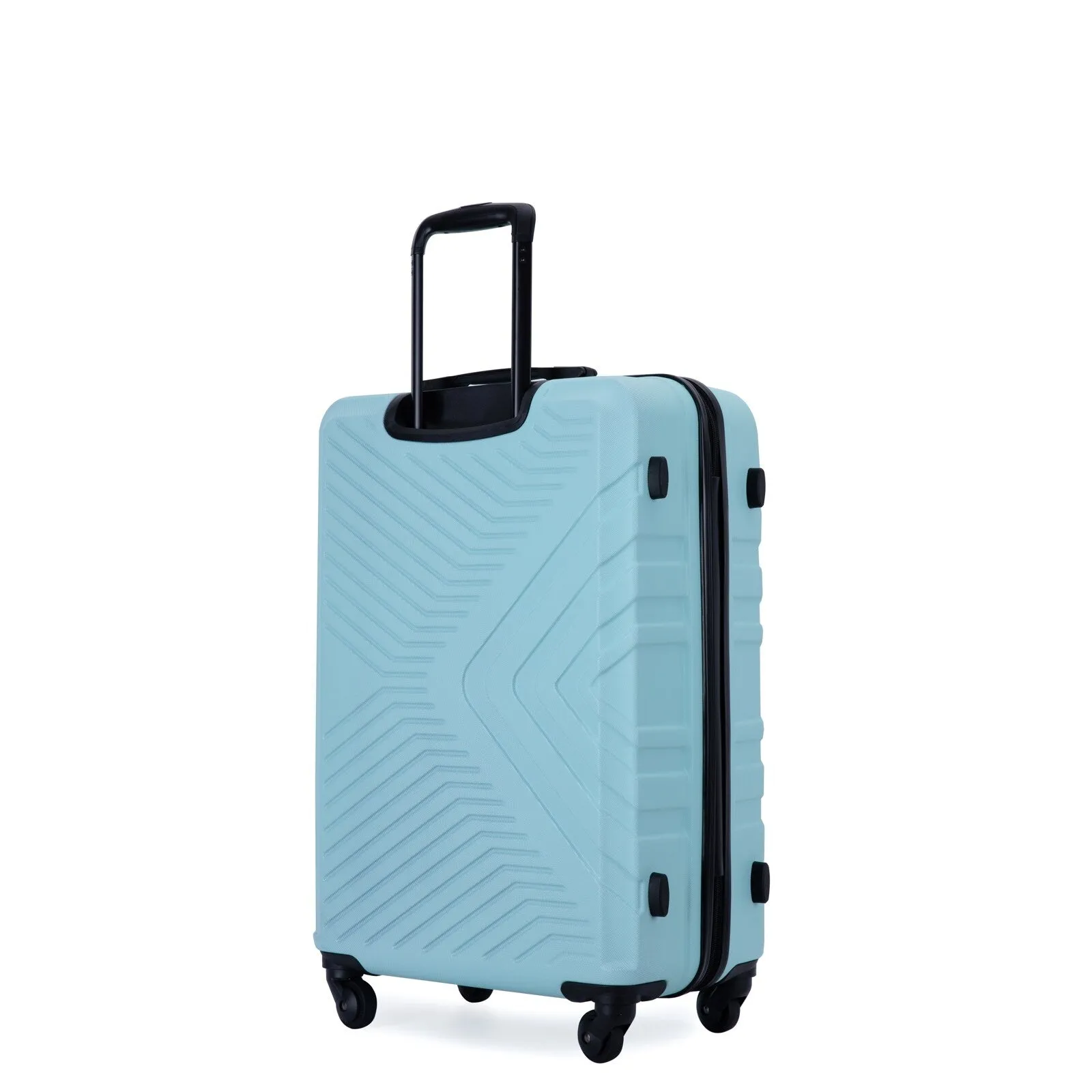 ABS 3 Piece Luggage Sets with Telescoping and Short Handles, Lightweight Suitcase with 2 Hooks and Spinner Wheels & TSA Lock