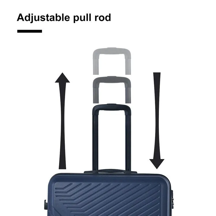 ABS 3 Piece Luggage Sets with Telescoping and Short Handles, Lightweight Suitcase with 2 Hooks and Spinner Wheels & TSA Lock