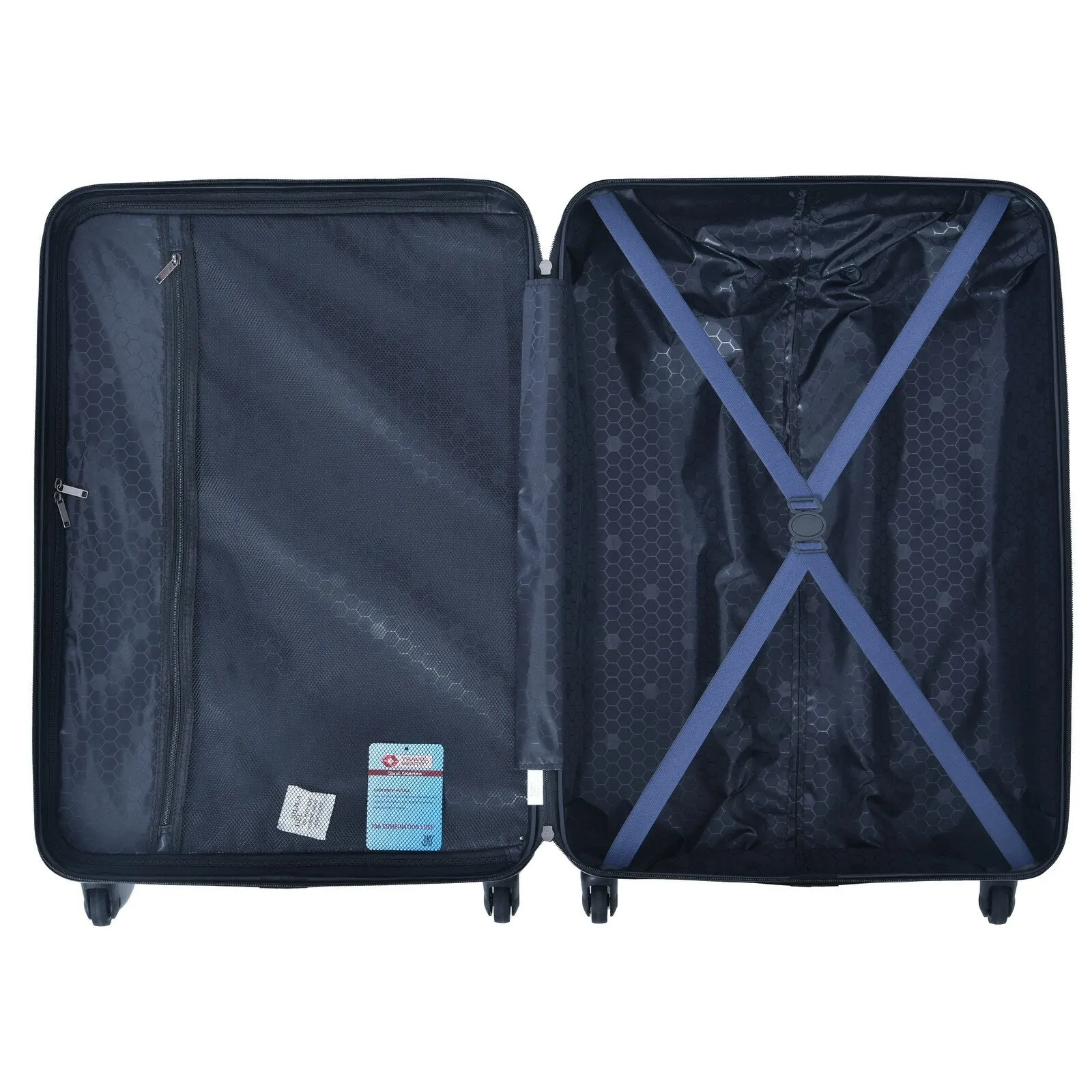 ABS 3 Piece Luggage Sets with Telescoping and Short Handles, Lightweight Suitcase with 2 Hooks and Spinner Wheels & TSA Lock