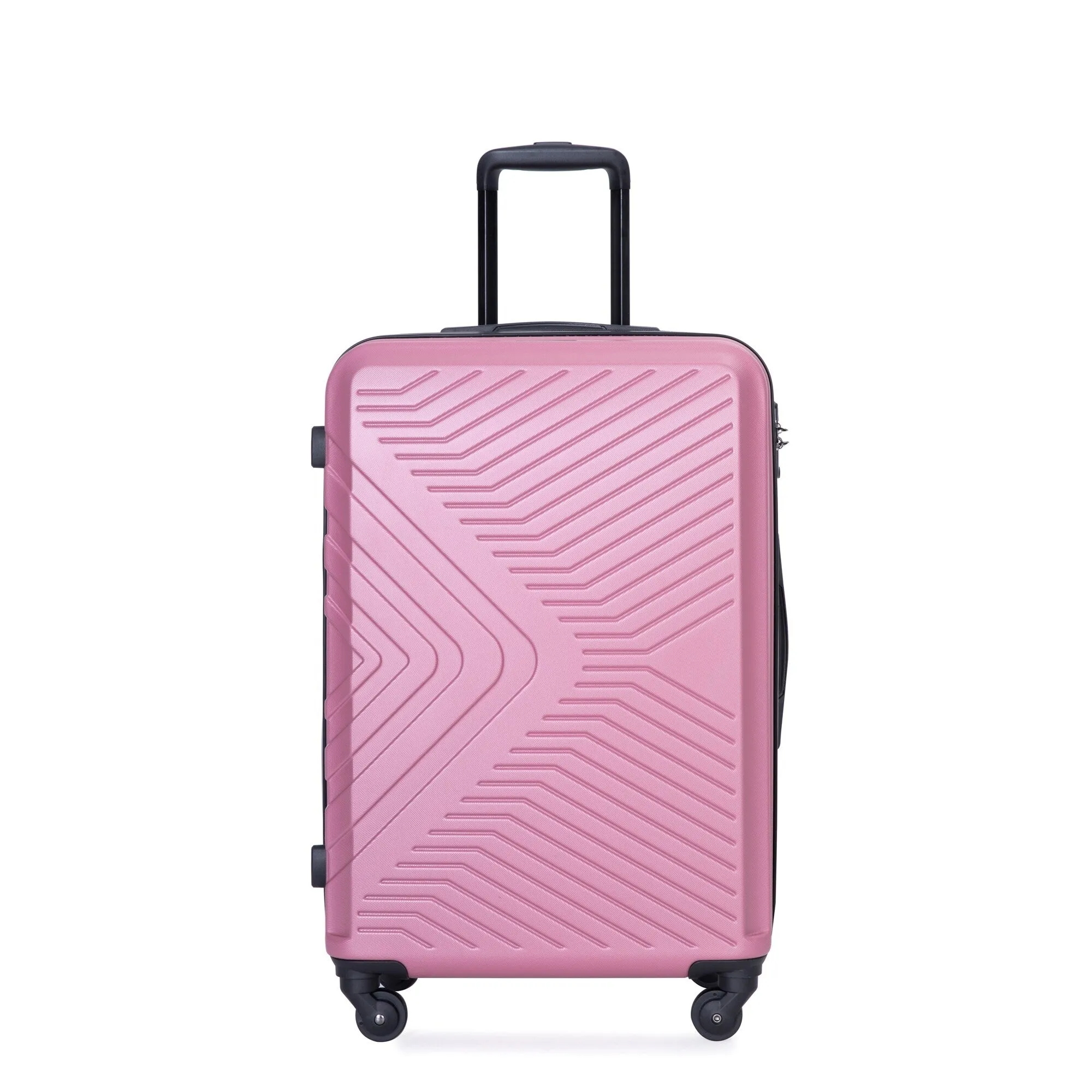 ABS 3 Piece Luggage Sets with Telescoping and Short Handles, Lightweight Suitcase with 2 Hooks and Spinner Wheels & TSA Lock