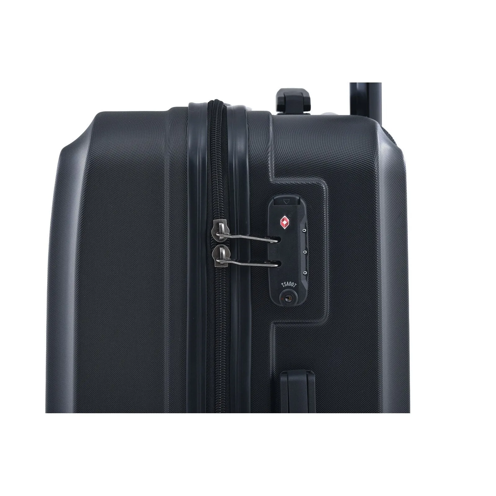 ABS 3 Piece Luggage Sets with Telescoping and Short Handles, Lightweight Suitcase with 2 Hooks and Spinner Wheels & TSA Lock