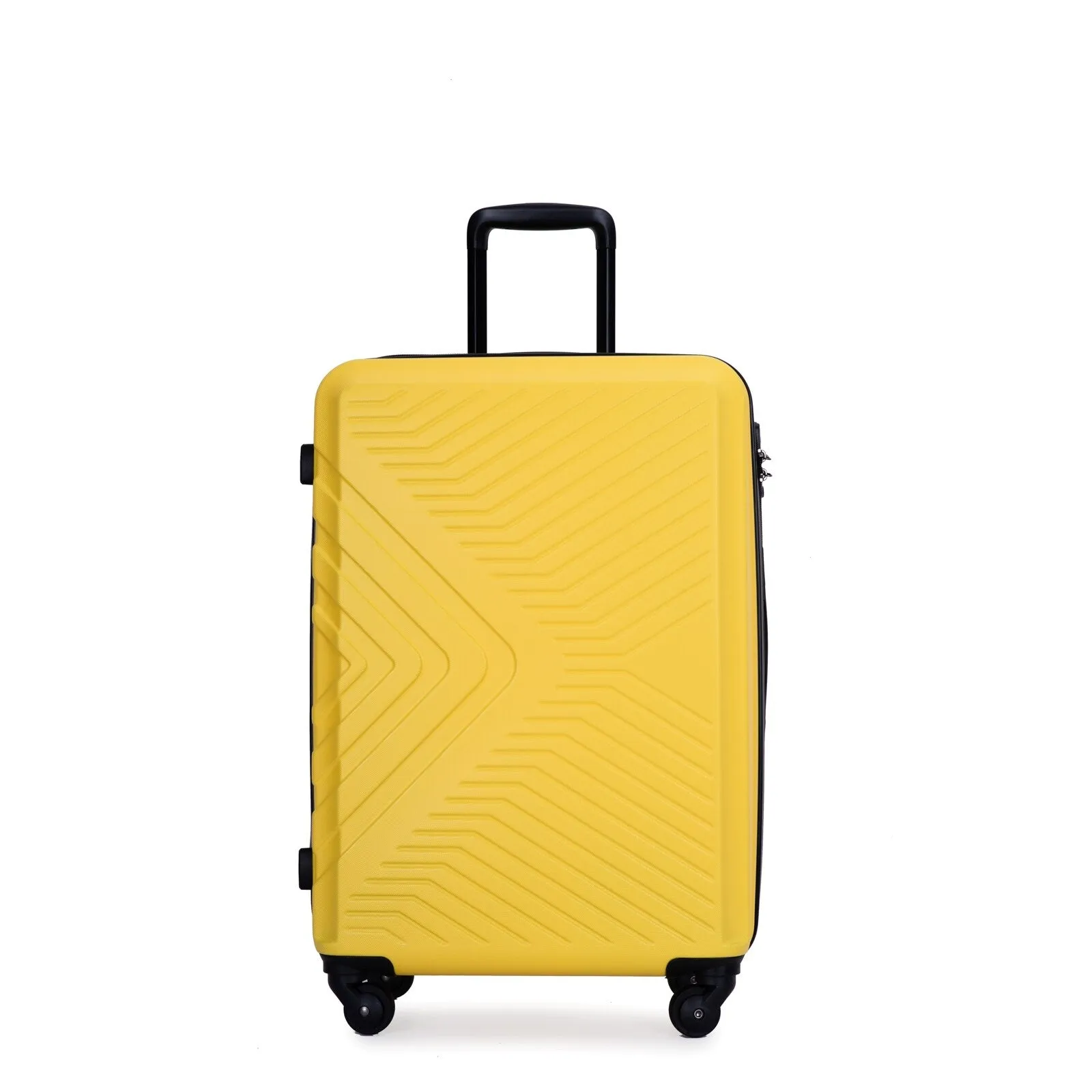 ABS 3 Piece Luggage Sets with Telescoping and Short Handles, Lightweight Suitcase with 2 Hooks and Spinner Wheels & TSA Lock