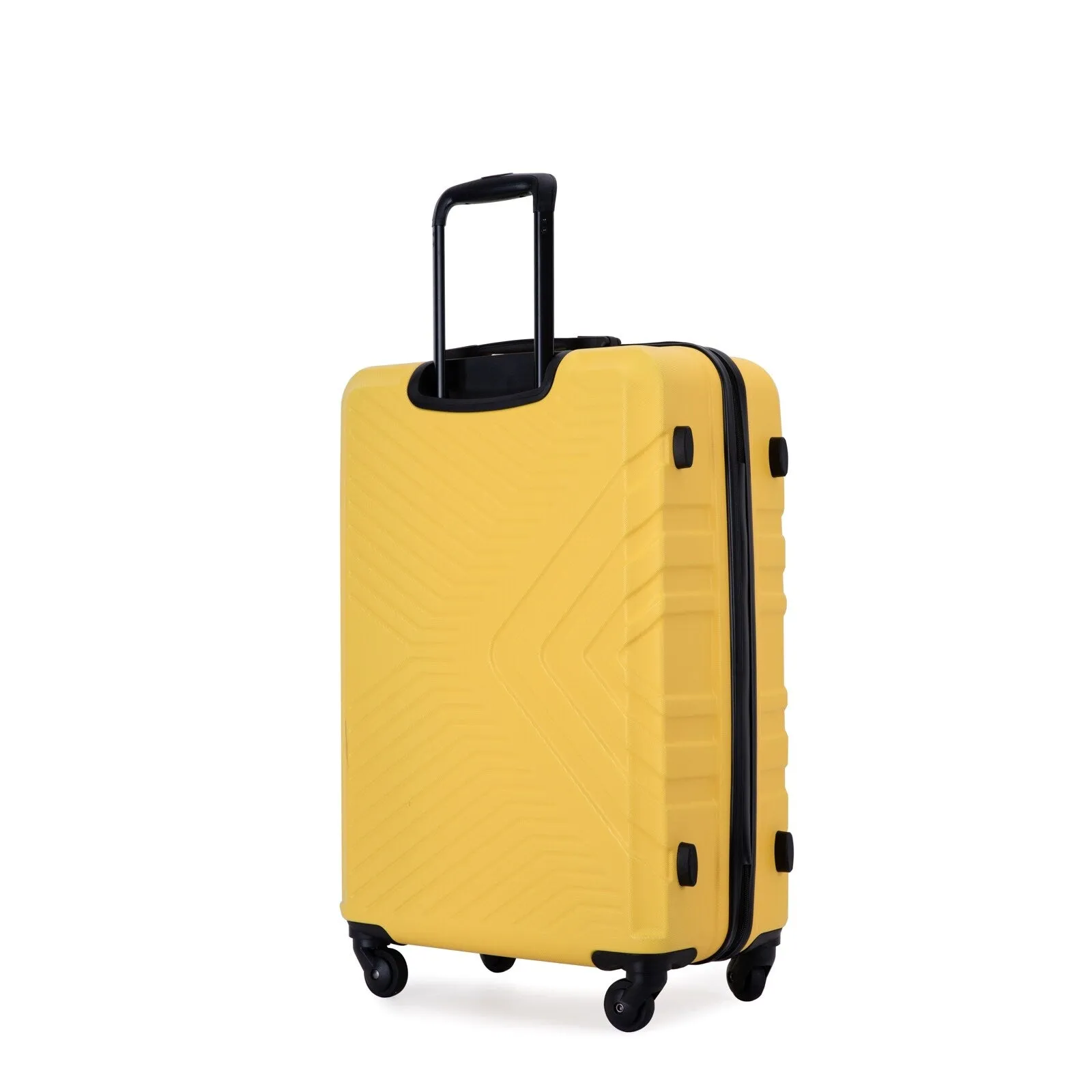 ABS 3 Piece Luggage Sets with Telescoping and Short Handles, Lightweight Suitcase with 2 Hooks and Spinner Wheels & TSA Lock