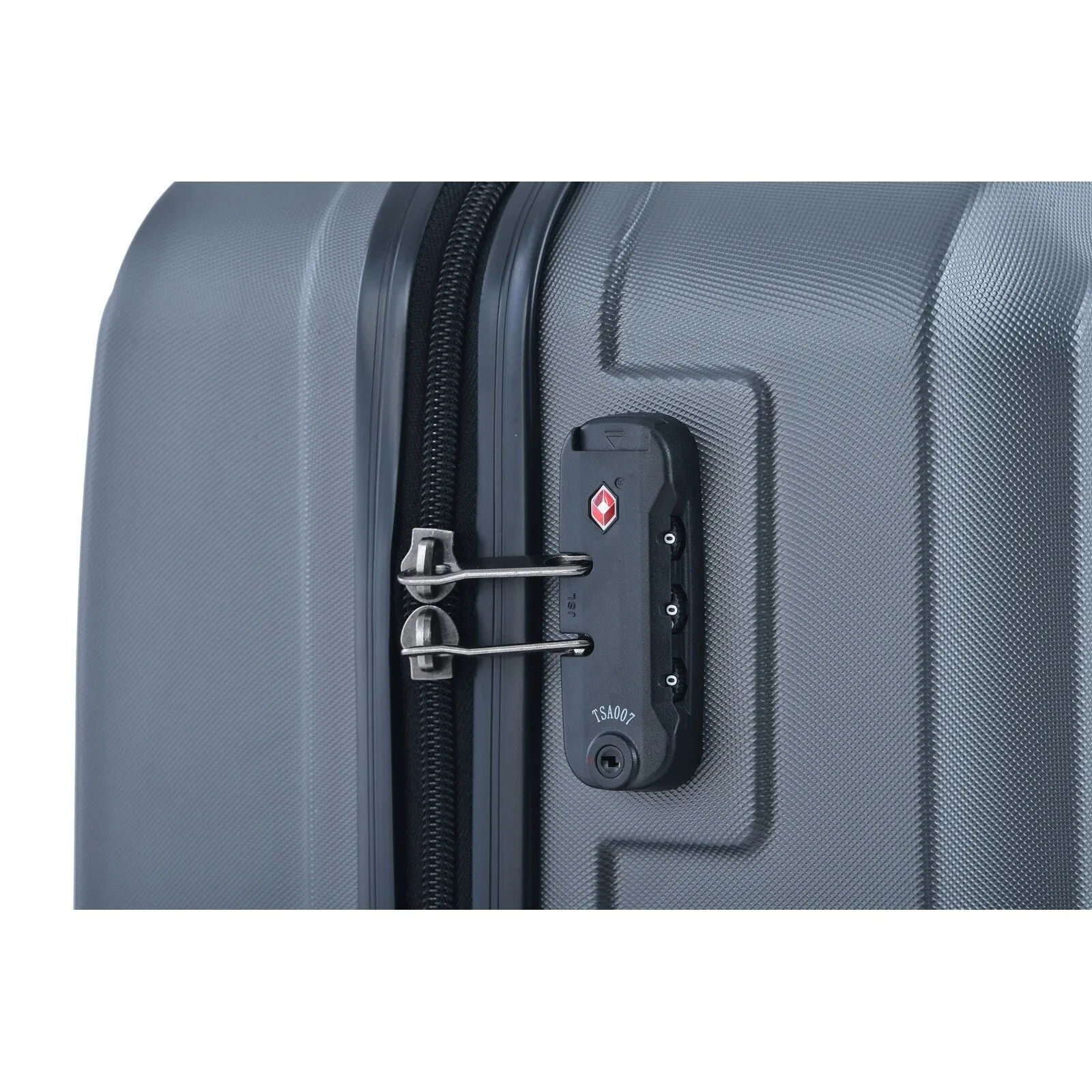 ABS 3 Piece Luggage Sets with Telescoping and Short Handles, Lightweight Suitcase with 2 Hooks and Spinner Wheels & TSA Lock