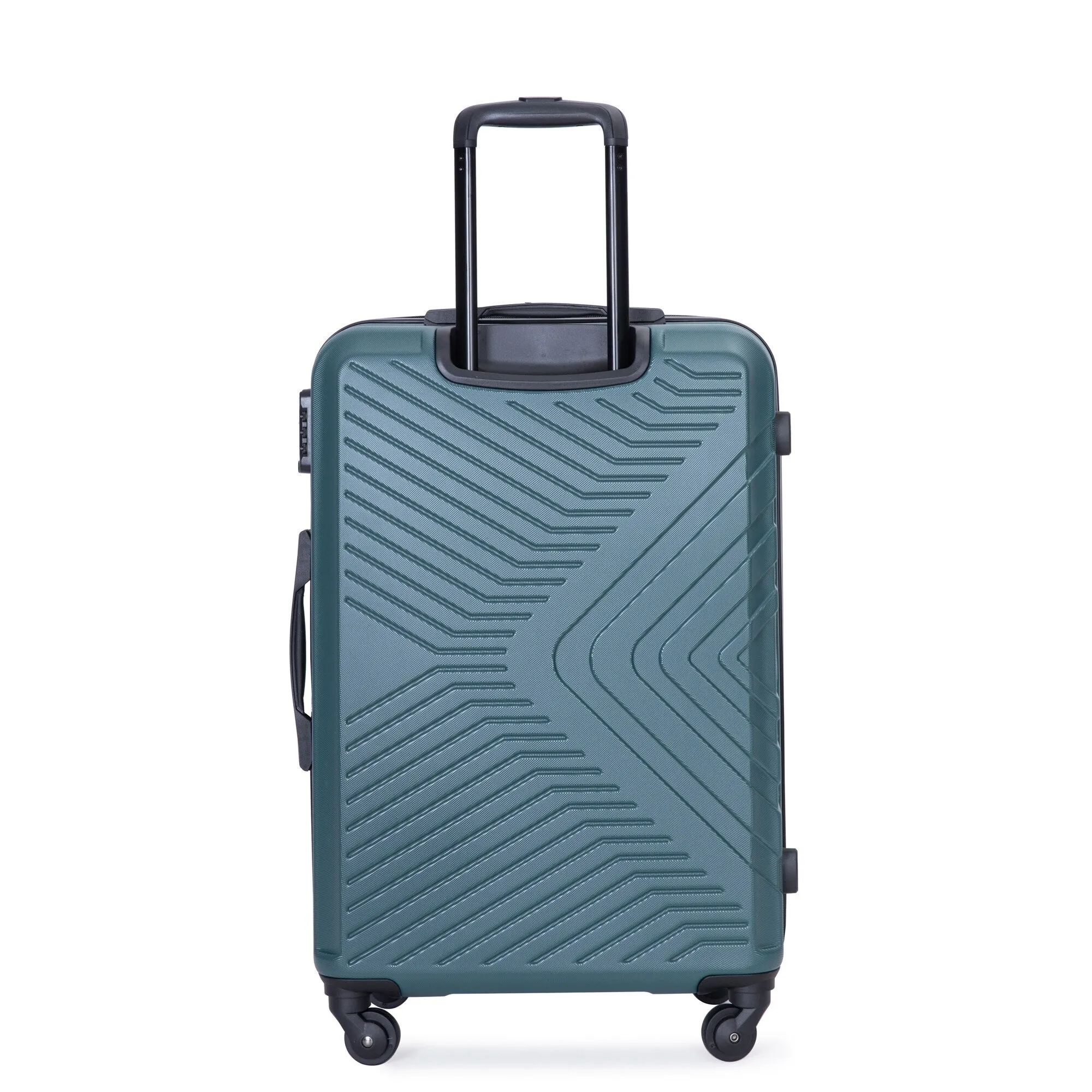 ABS 3 Piece Luggage Sets with Telescoping and Short Handles, Lightweight Suitcase with 2 Hooks and Spinner Wheels & TSA Lock
