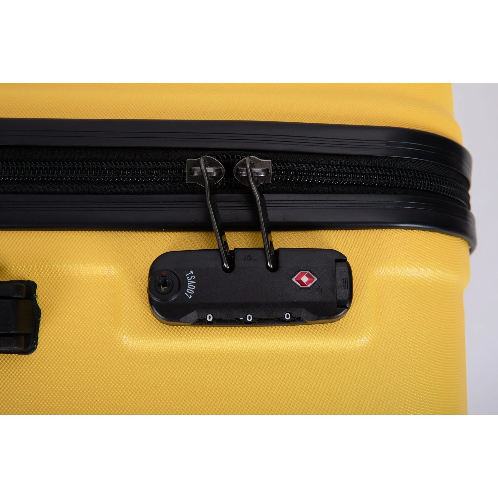 ABS 3 Piece Luggage Sets with Telescoping and Short Handles, Lightweight Suitcase with 2 Hooks and Spinner Wheels & TSA Lock