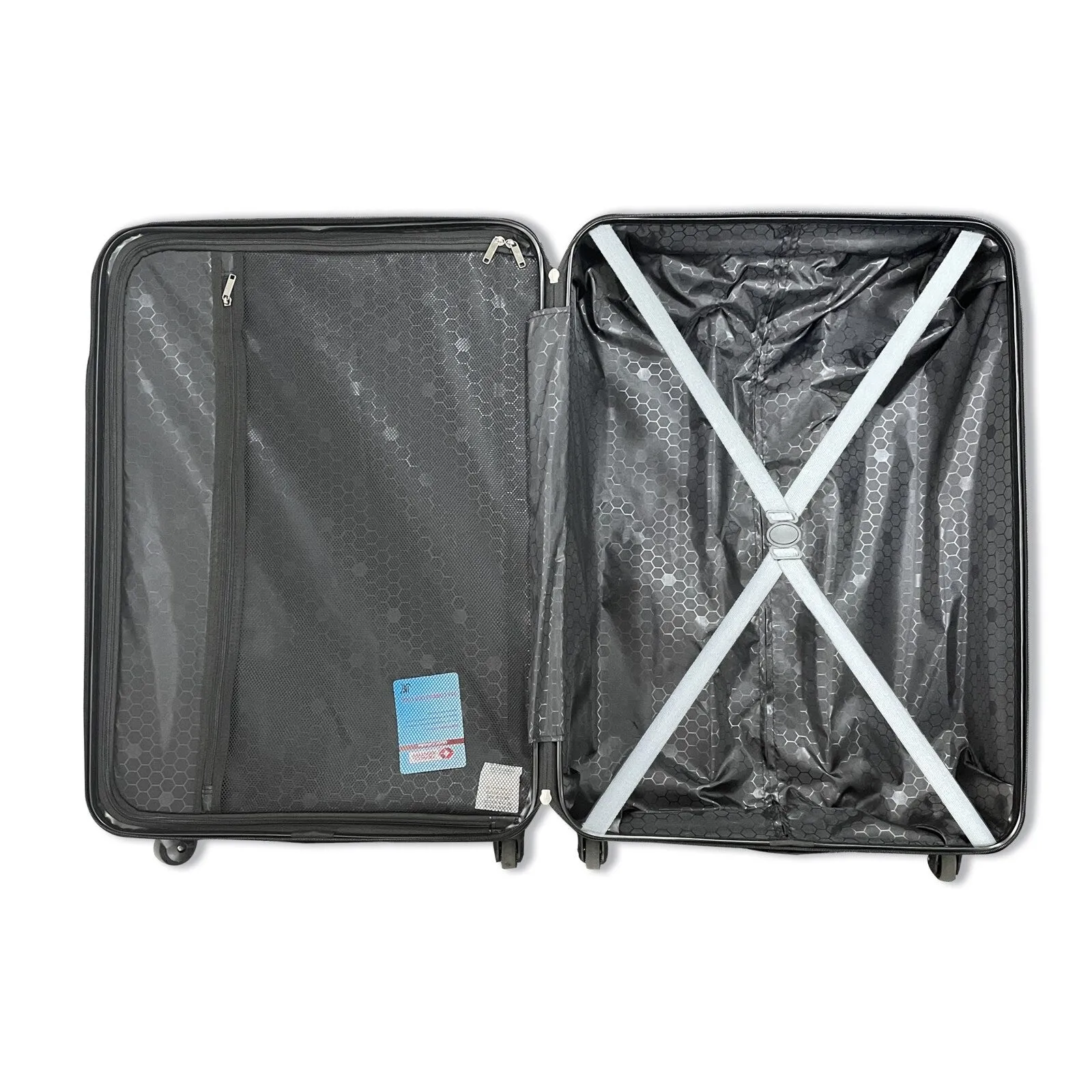 ABS 3 Piece Luggage Sets with Telescoping and Short Handles, Lightweight Suitcase with 2 Hooks and Spinner Wheels & TSA Lock