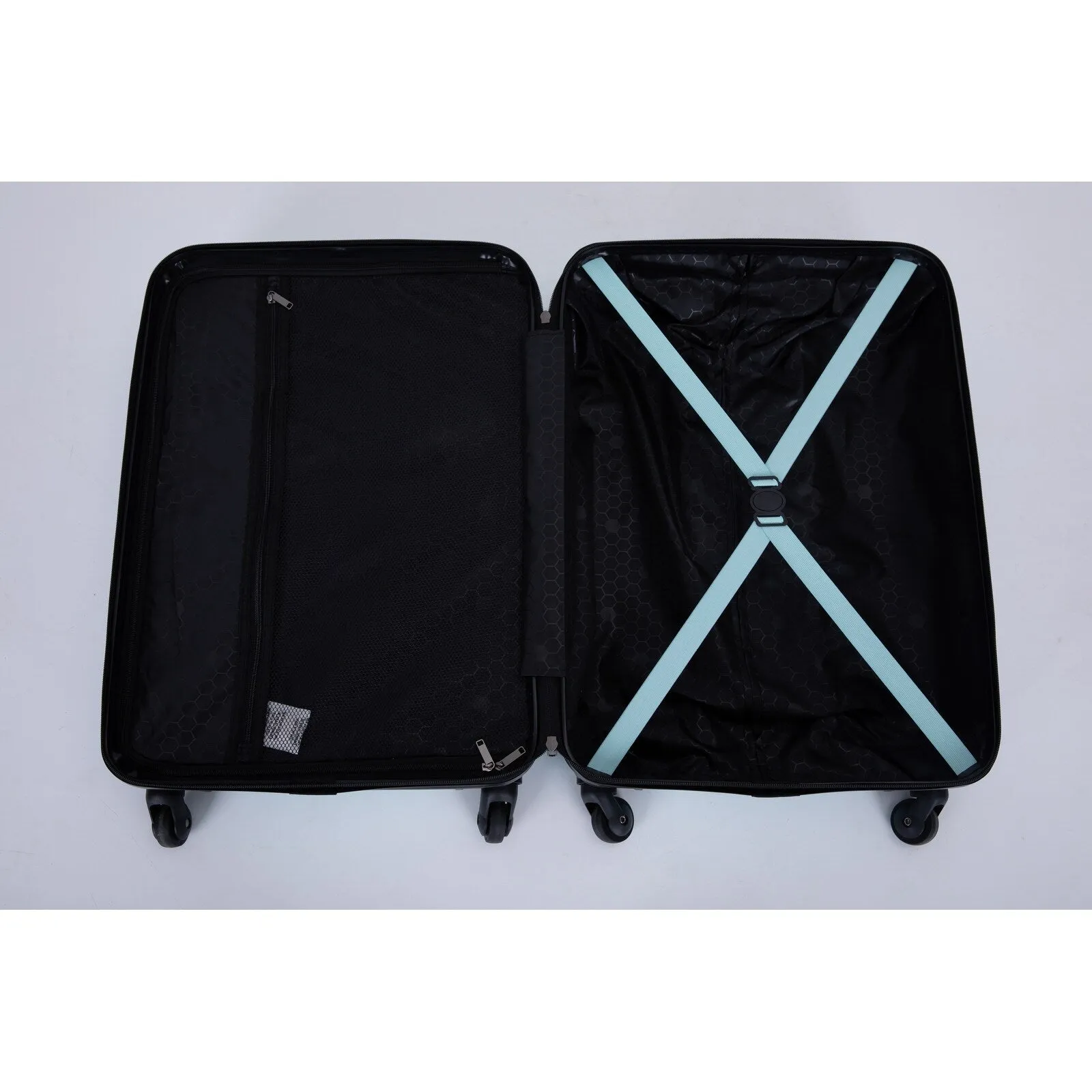 ABS 3 Piece Luggage Sets with Telescoping and Short Handles, Lightweight Suitcase with 2 Hooks and Spinner Wheels & TSA Lock