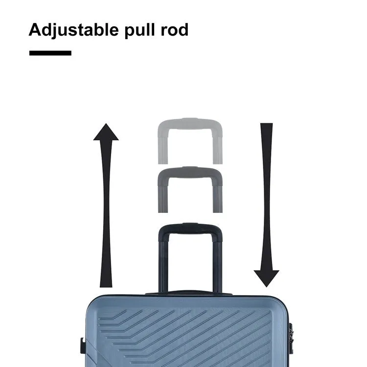ABS 3 Piece Luggage Sets with Telescoping and Short Handles, Lightweight Suitcase with 2 Hooks and Spinner Wheels & TSA Lock