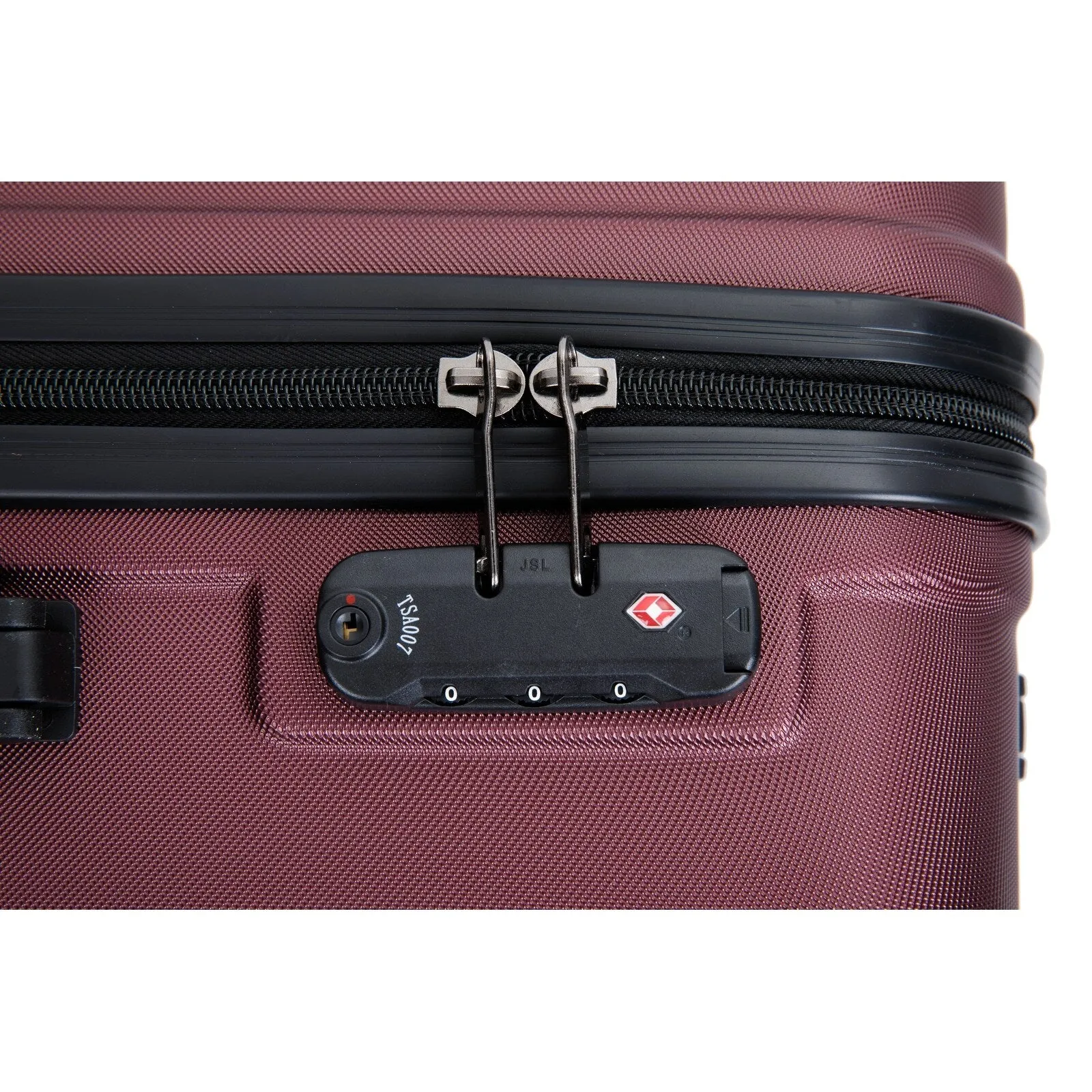 ABS 3 Piece Luggage Sets with Telescoping and Short Handles, Lightweight Suitcase with 2 Hooks and Spinner Wheels & TSA Lock